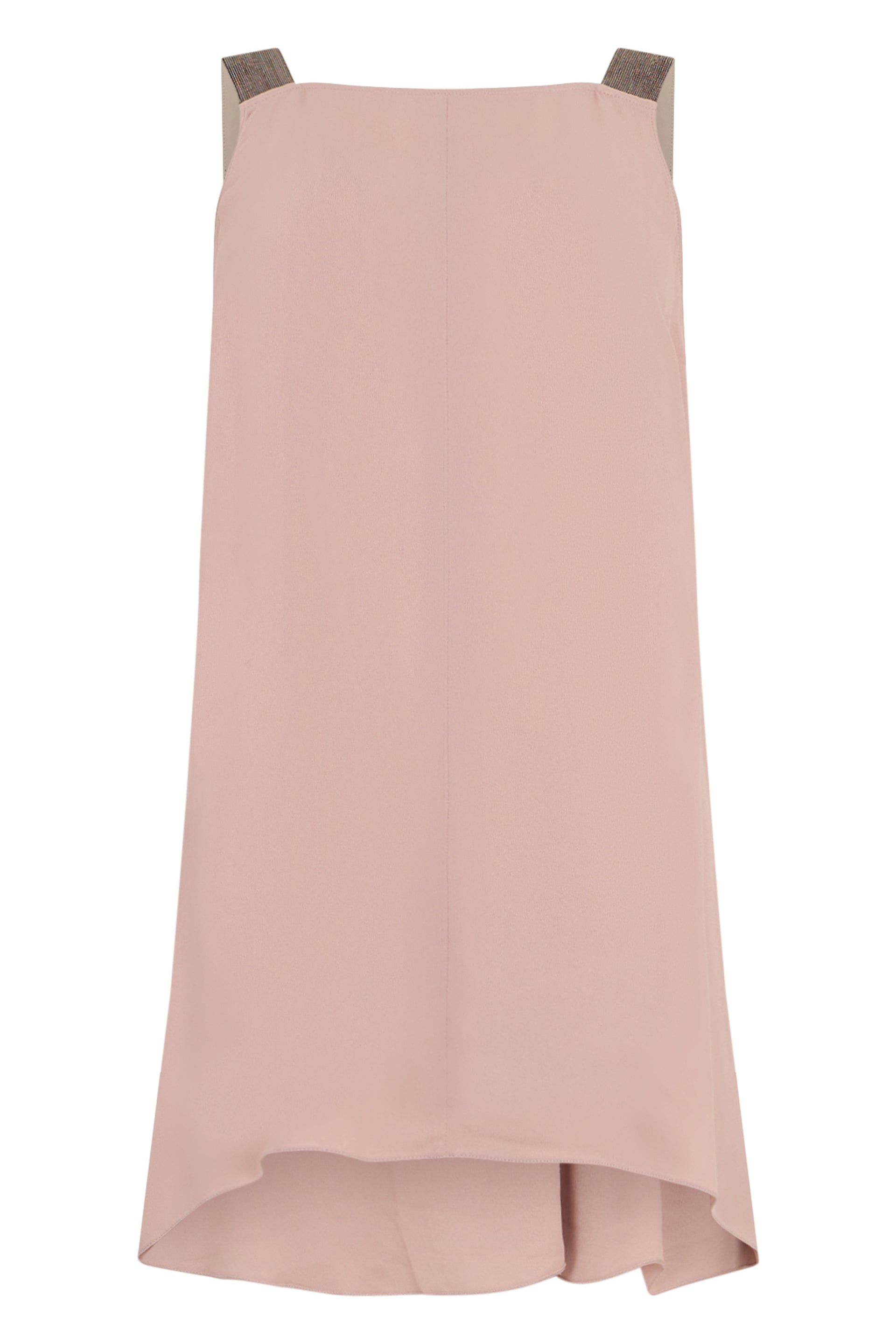Mini dress in beige, elegant, versatile and refined.