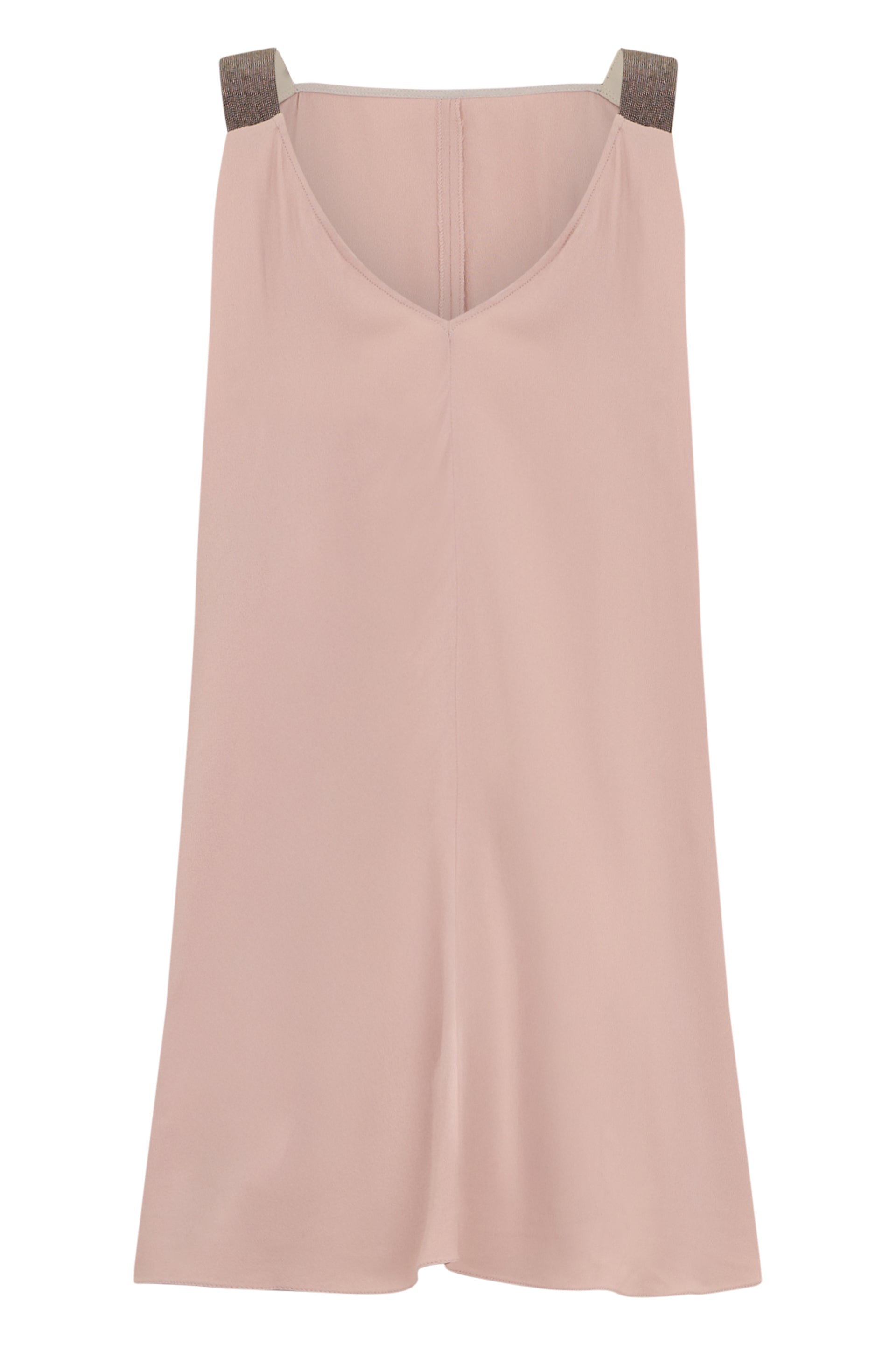 Mini dress in beige, elegant, versatile and refined.