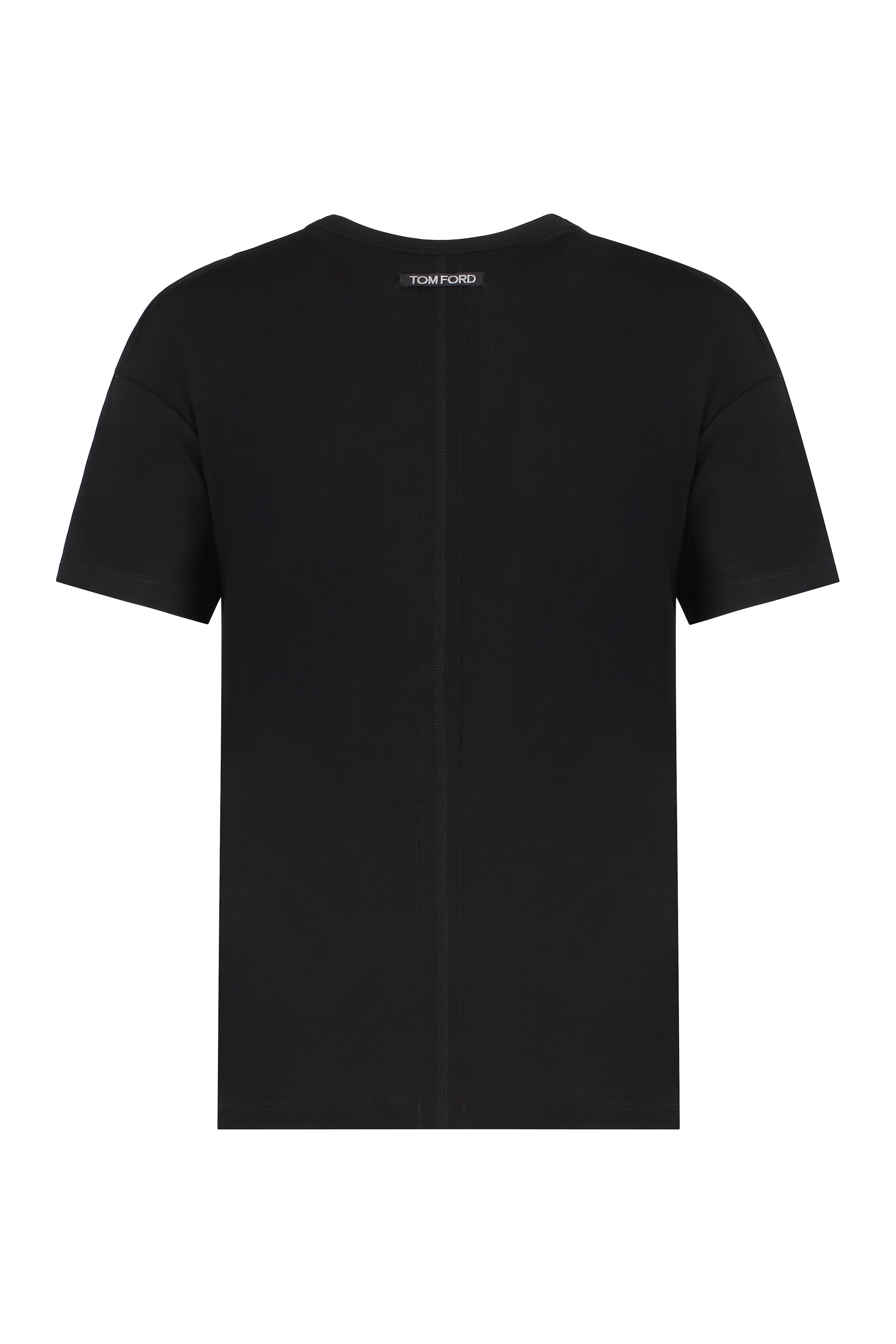 Viscose crew-neck T-shirt