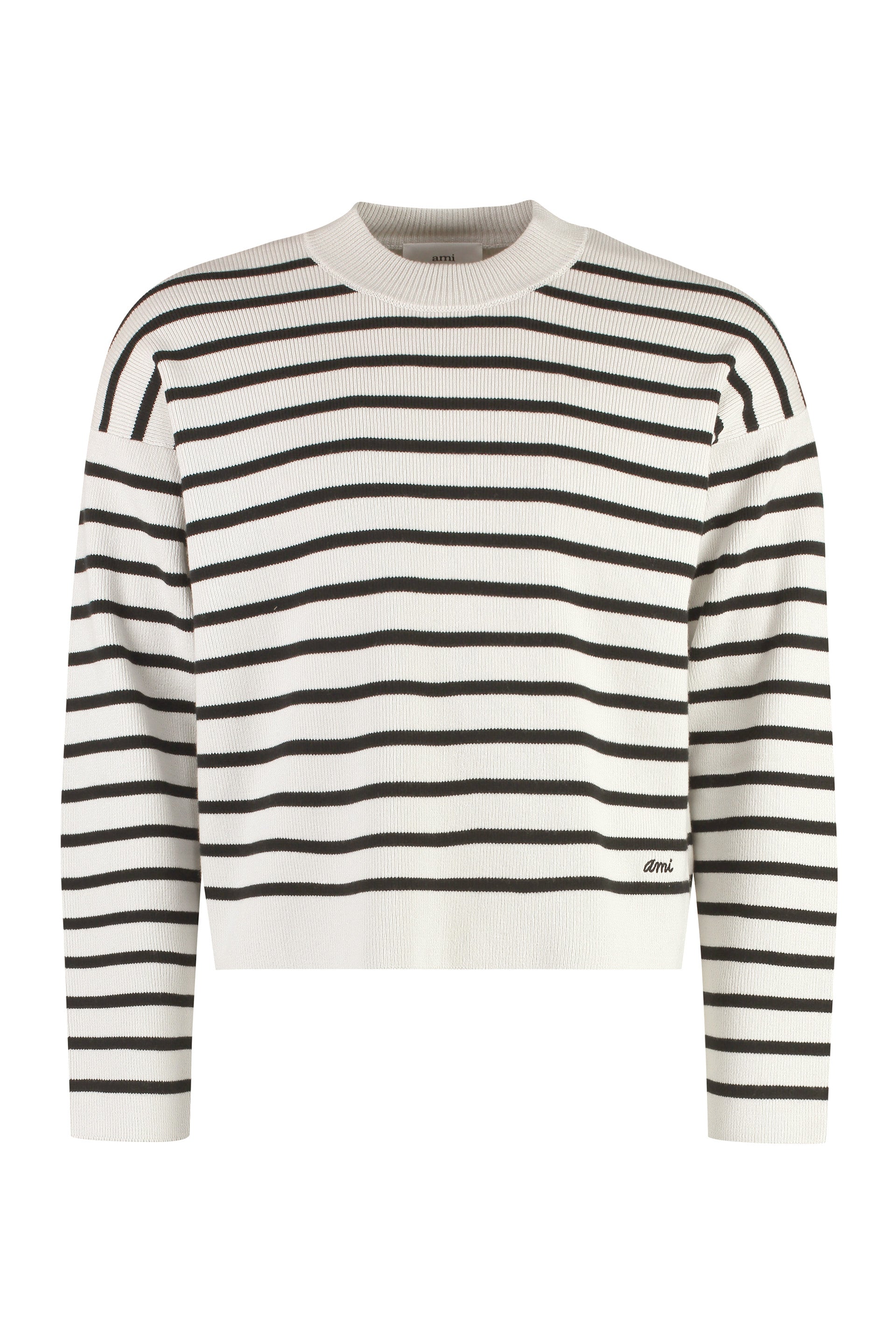 Striped crew-neck sweater