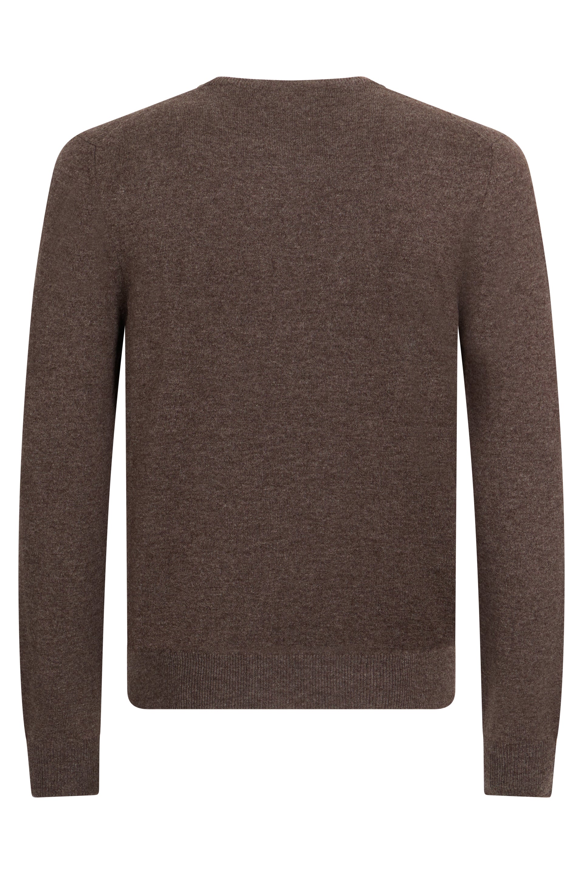 Classic dark brown sweater with long sleeves.