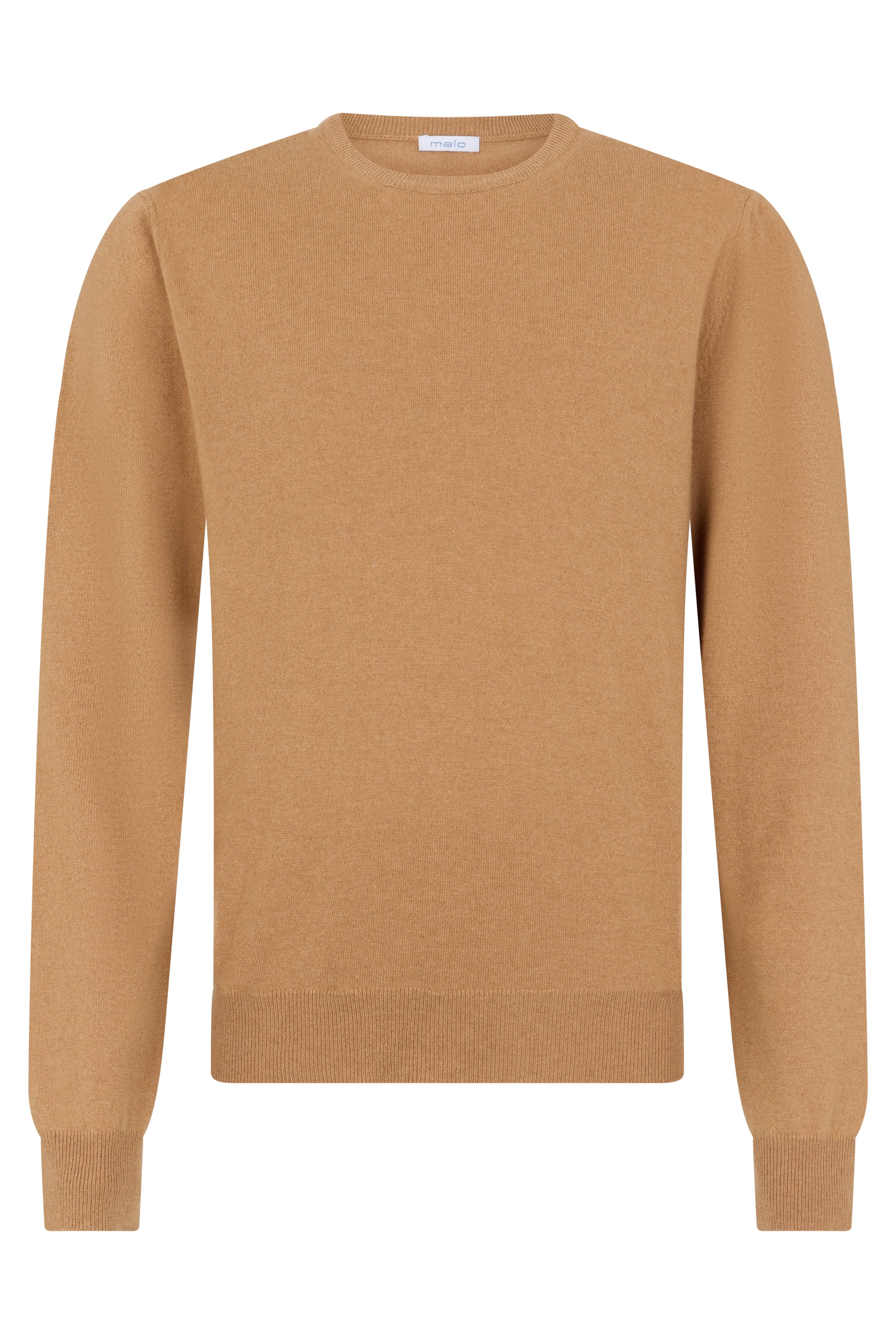 Sweater in leather color, soft and versatile.