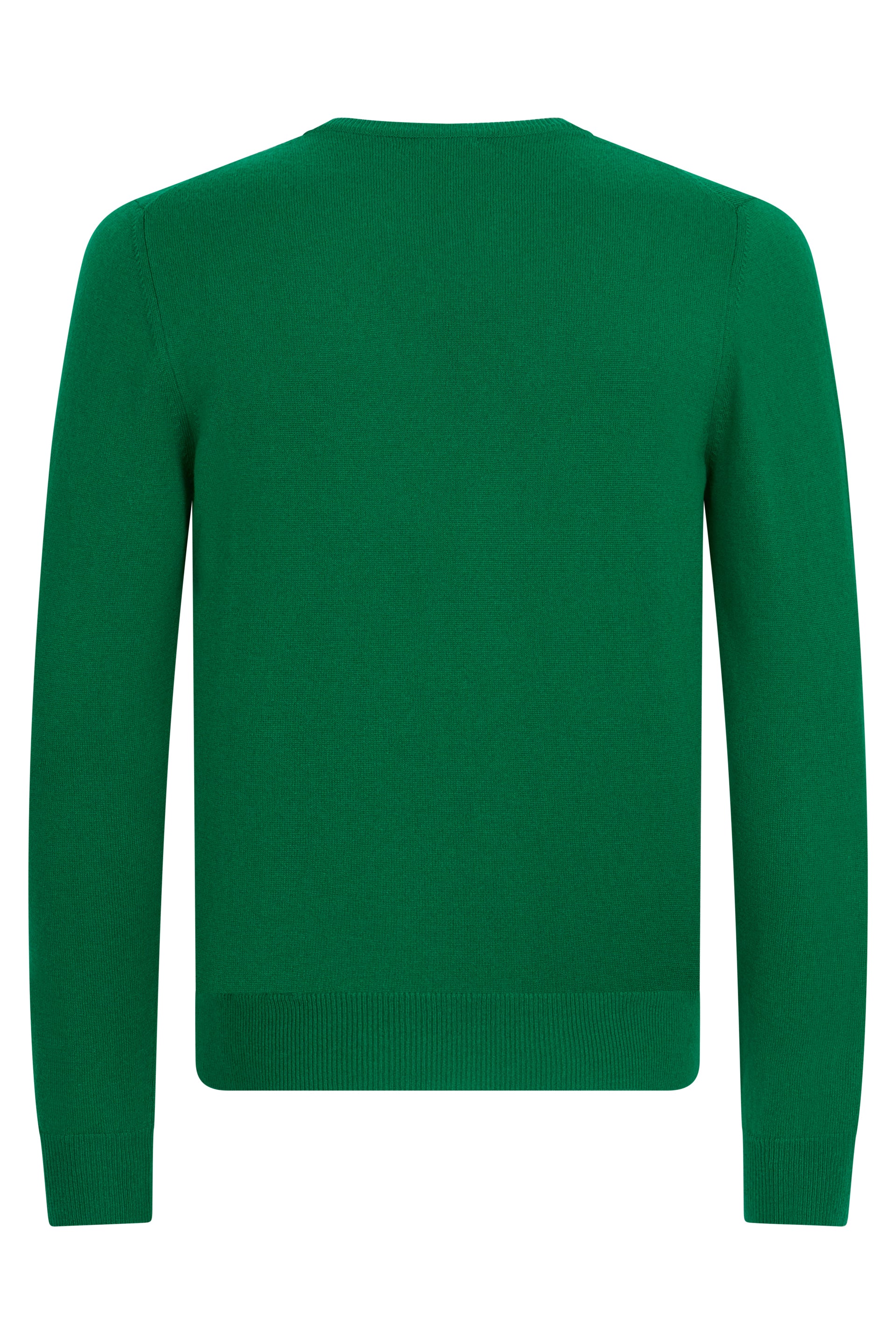 Soft green sweater with long sleeves.