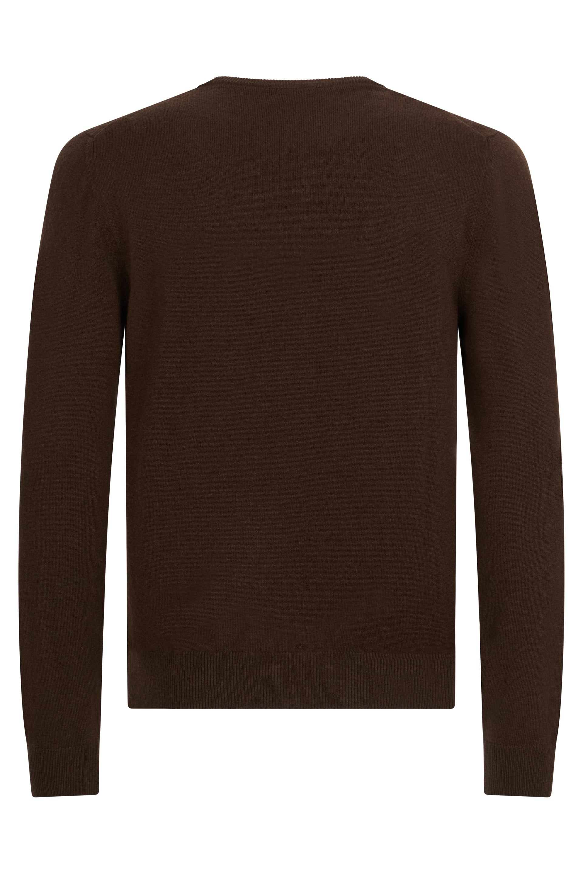 Elegant dark brown sweater with long sleeves.