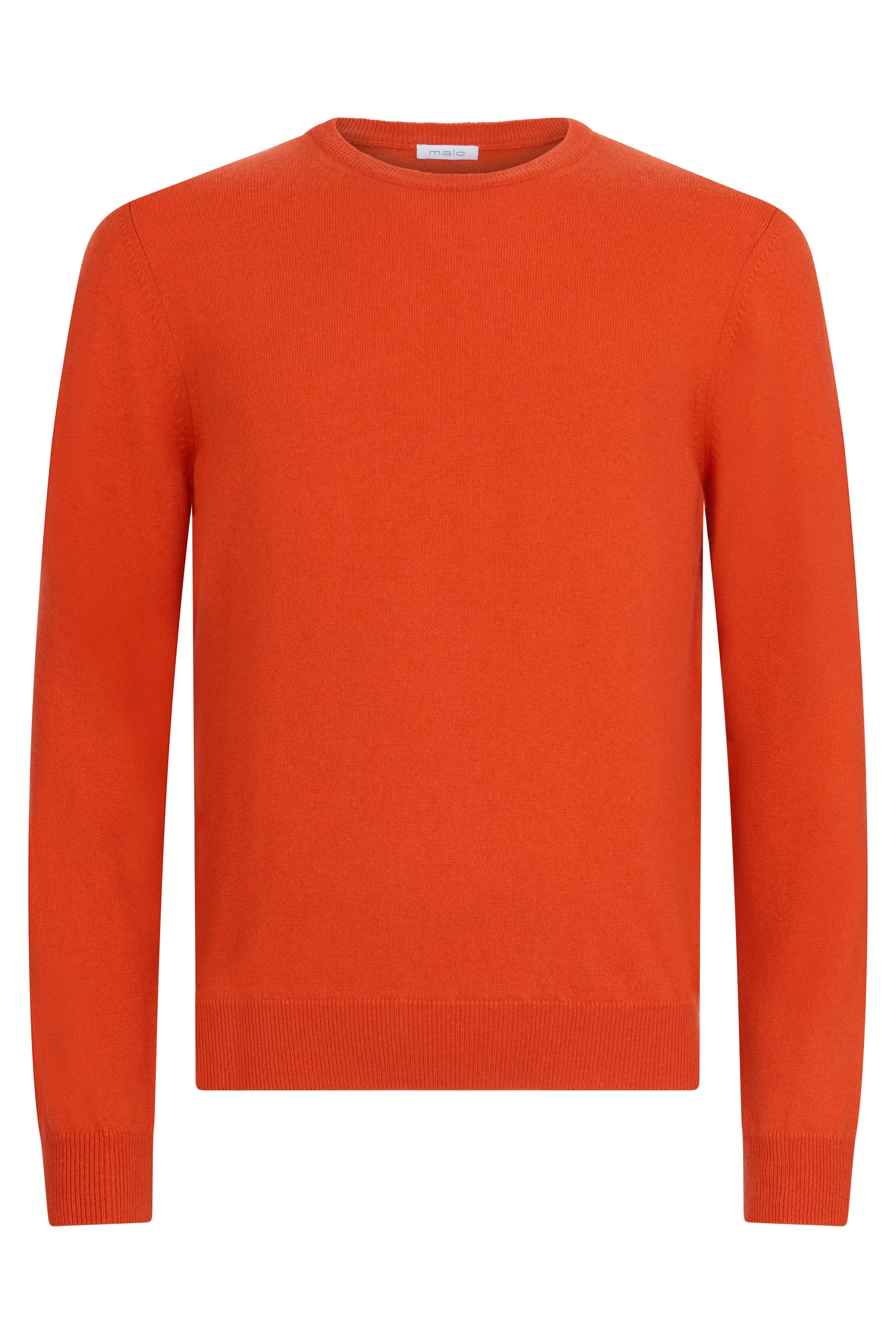 Orange sweater with long sleeves, versatile and comfortable style.
