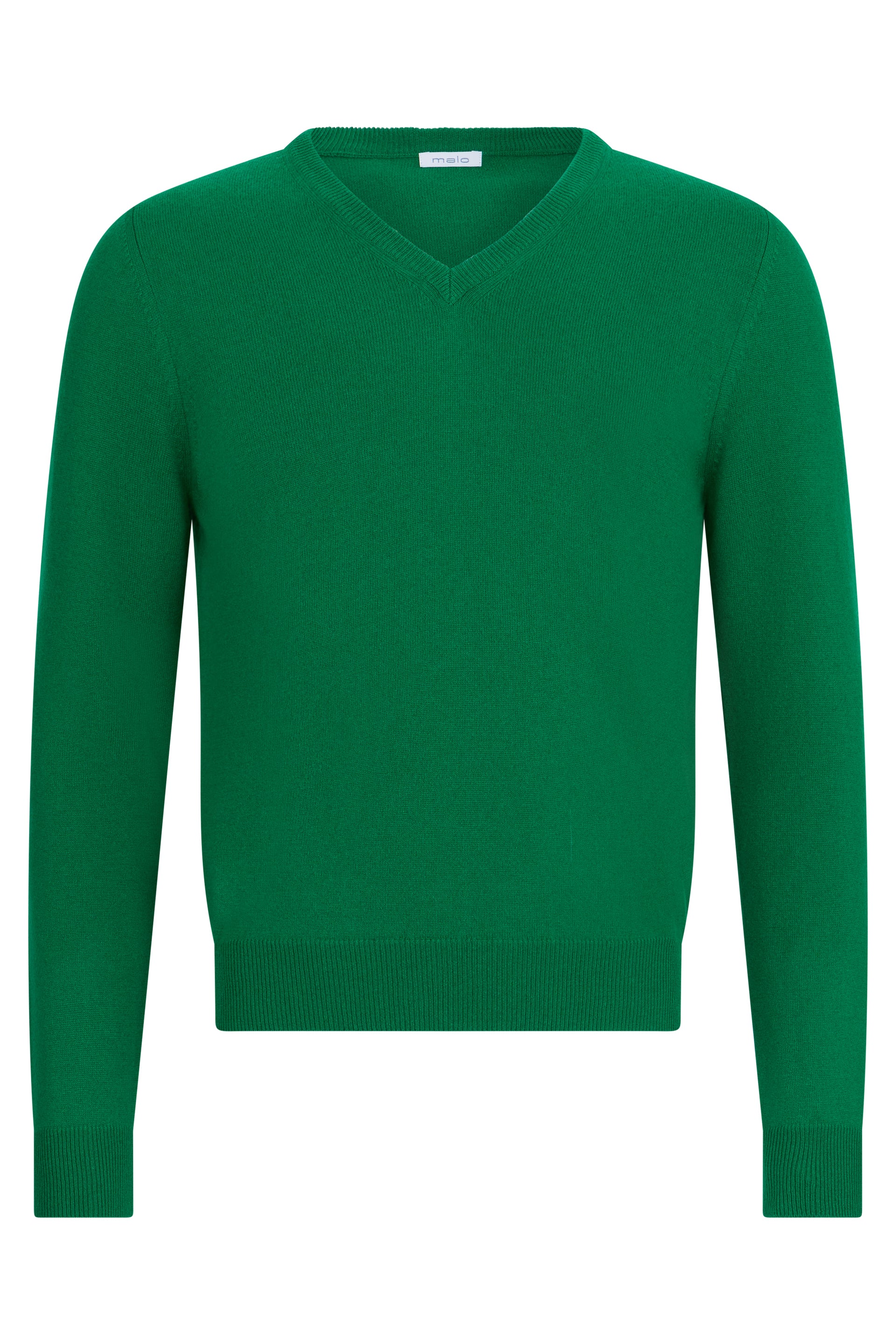 Green sweater with long sleeves in a versatile and soft design.