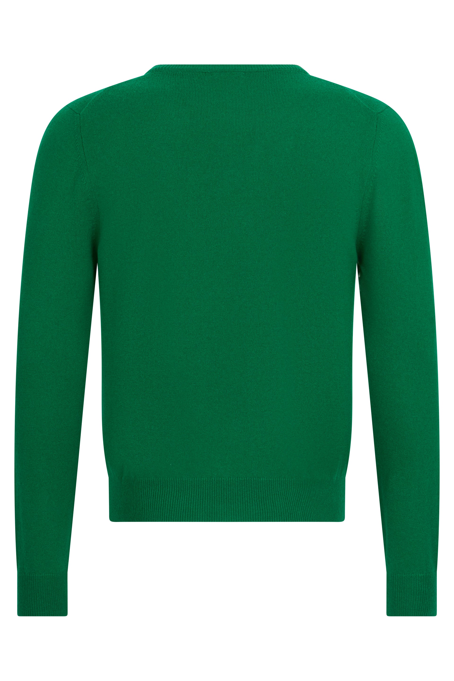 Green sweater with long sleeves in a versatile and soft design.