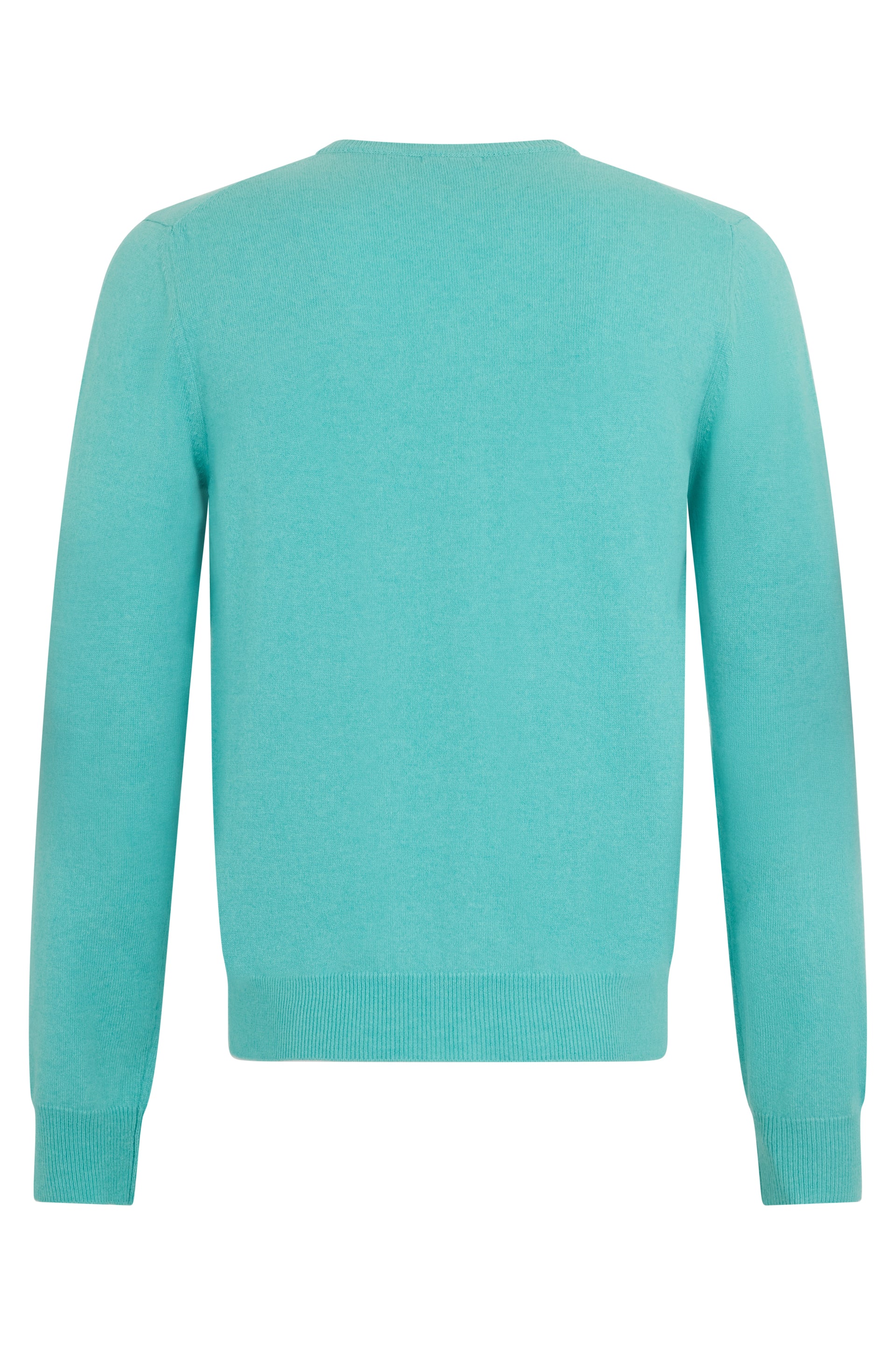 Light blue soft sweater with long sleeves.