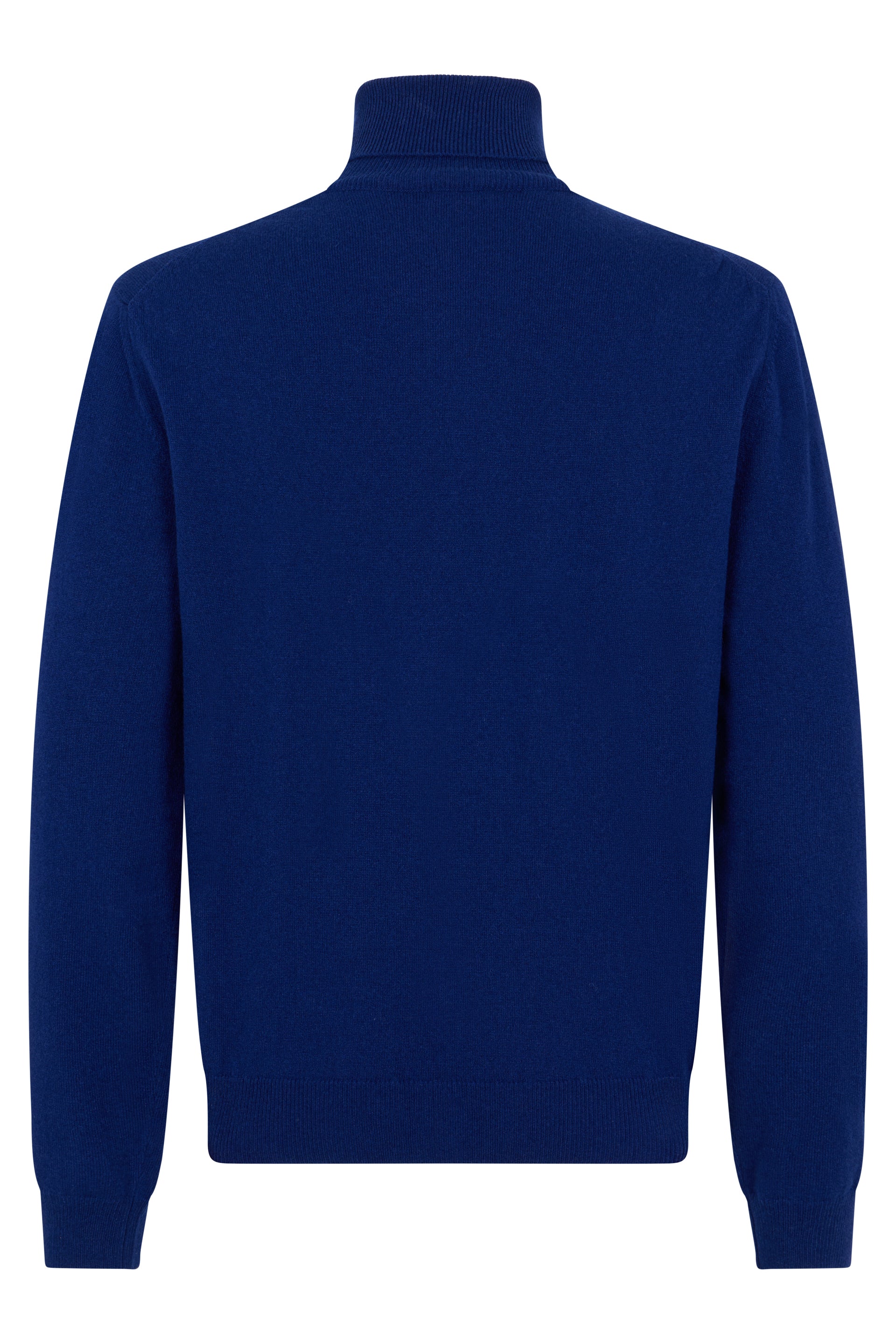 Navy blue high neck sweater with an elegant and comfortable design.