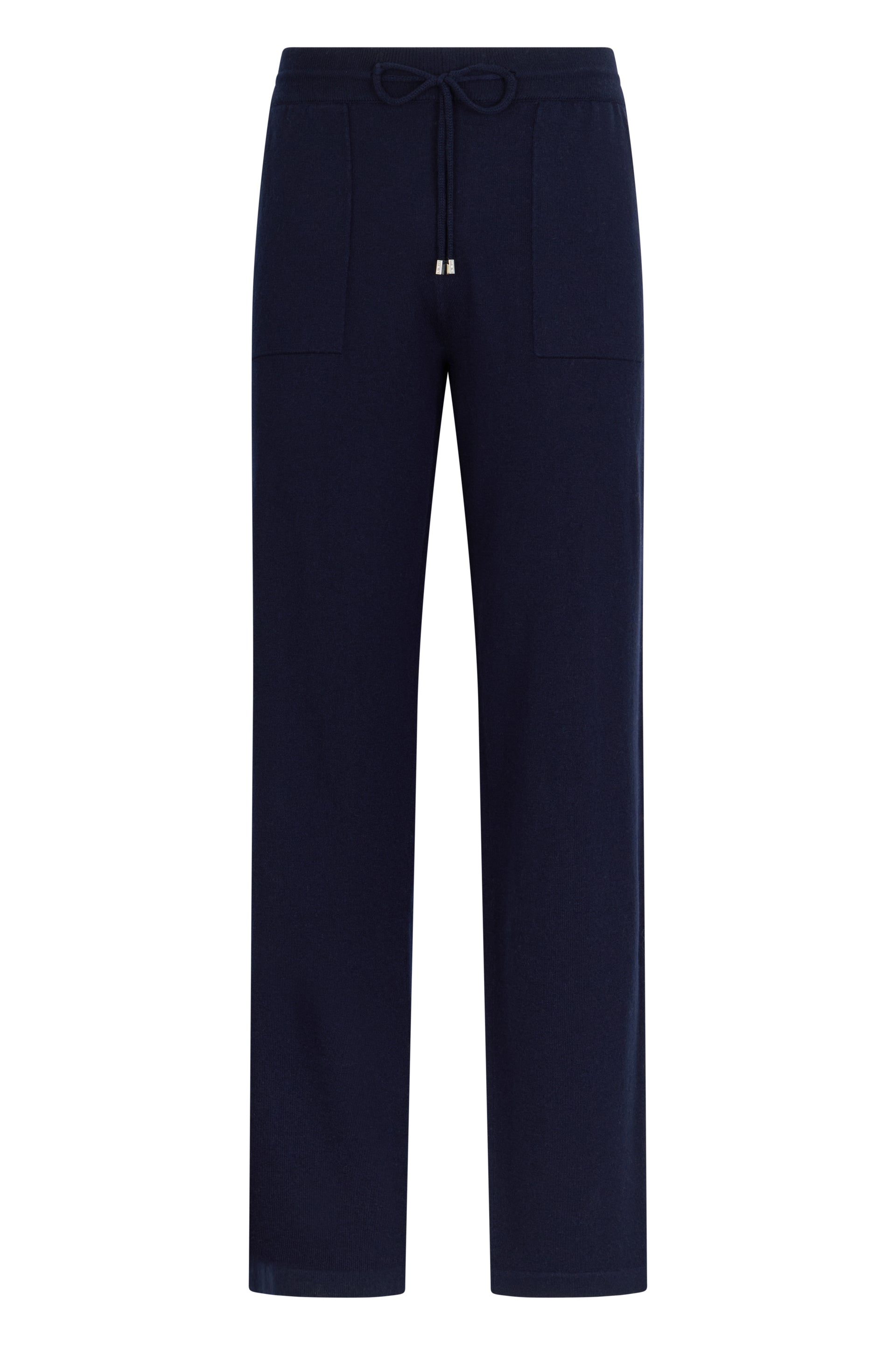 Elegant navy pants with versatile fit.