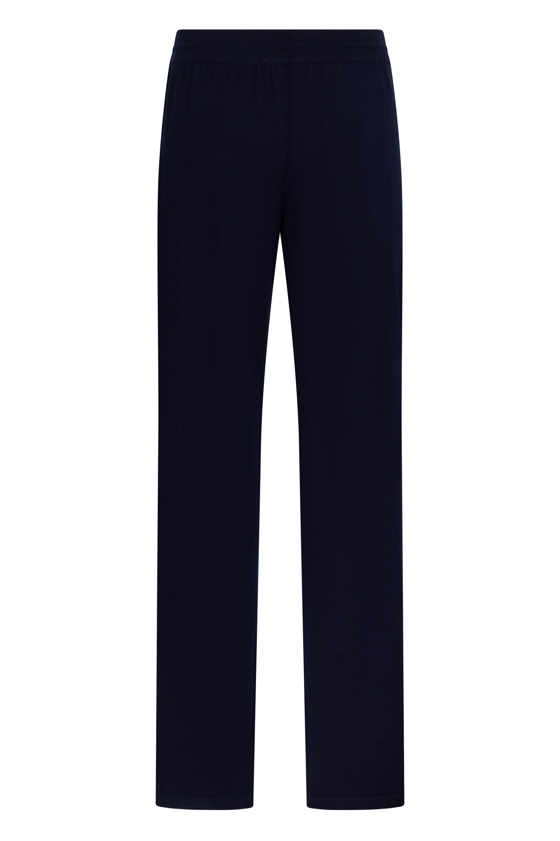Elegant navy pants with versatile fit.