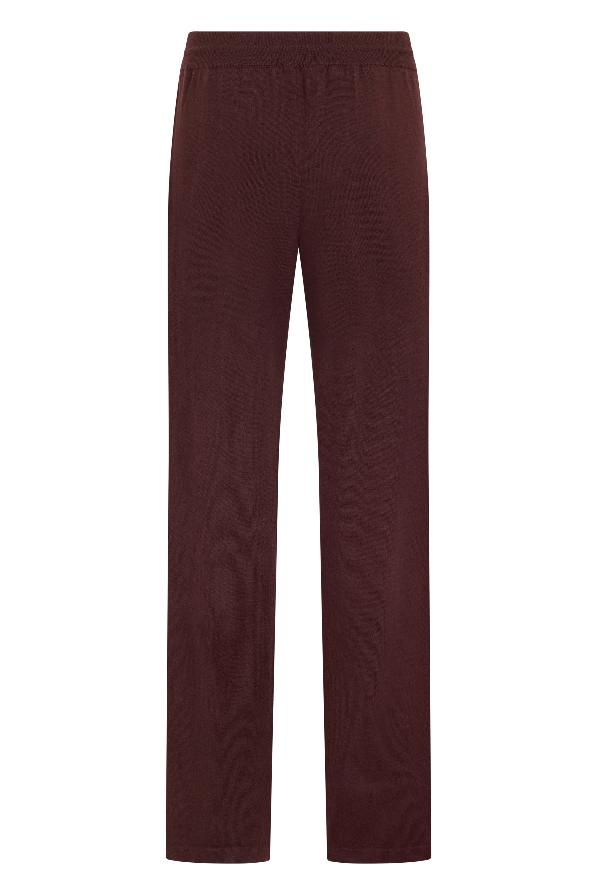 Bordeaux straight pants with elastic waist