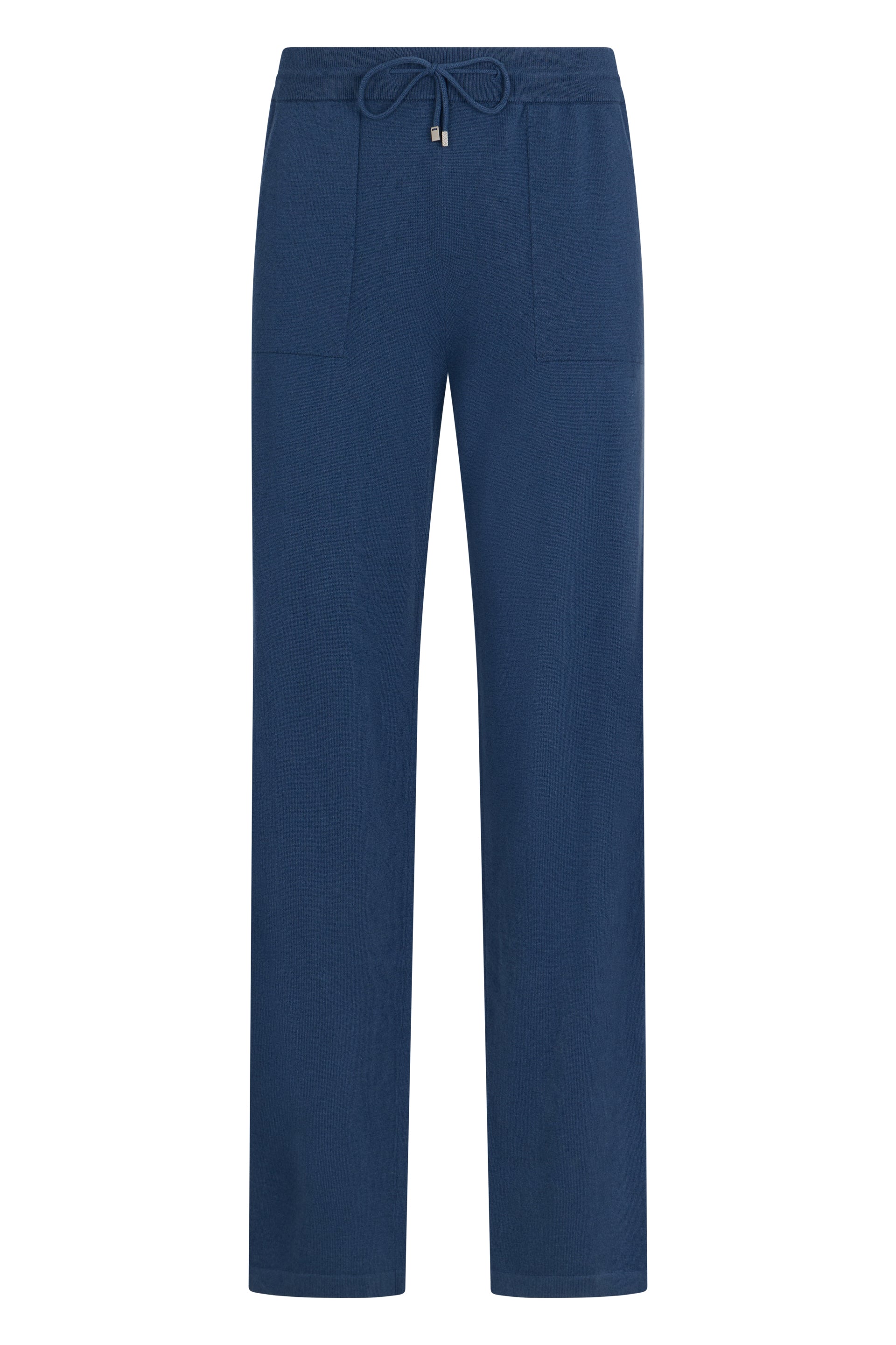 Dark blue comfortable and versatile trousers.