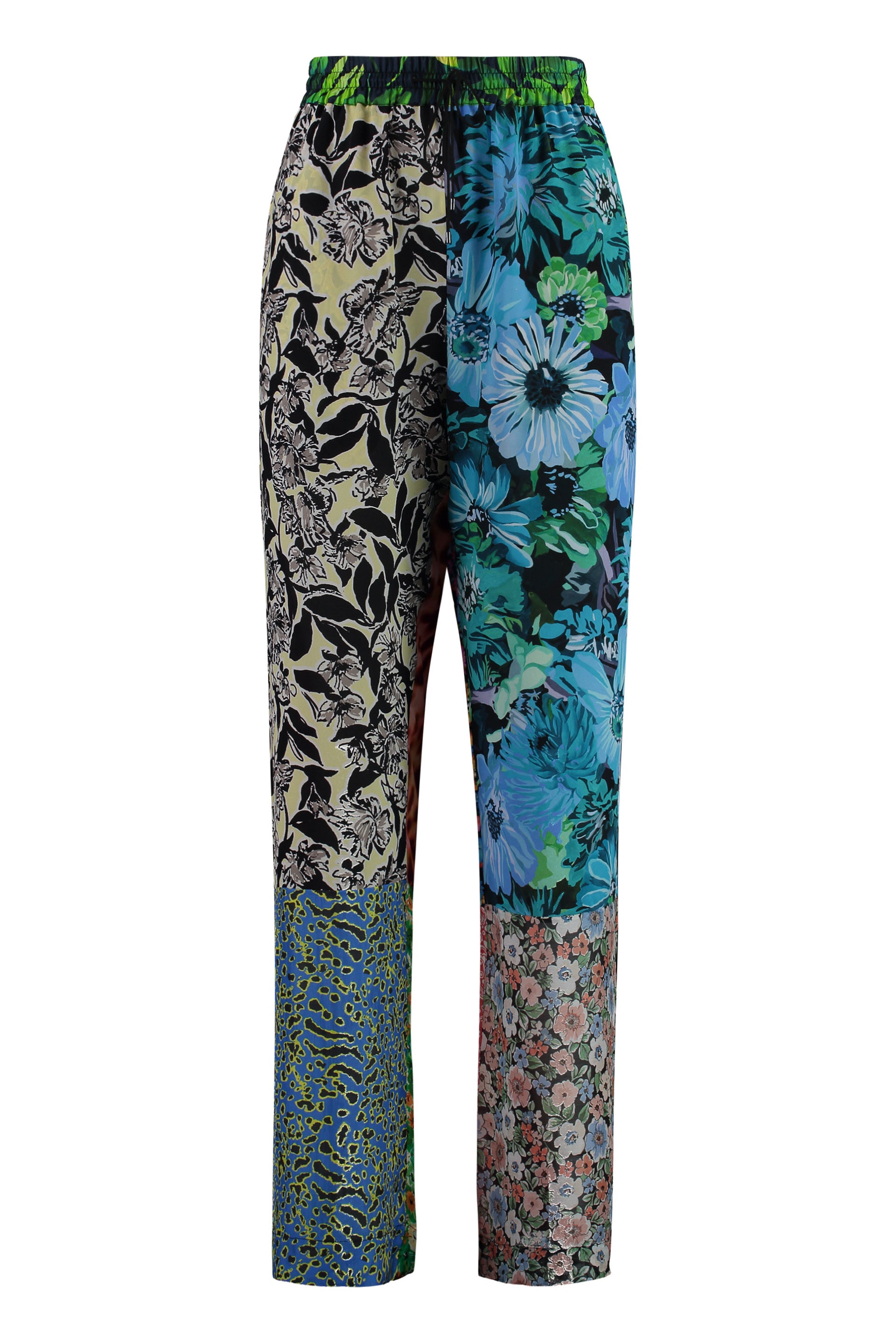 Printed silk pants