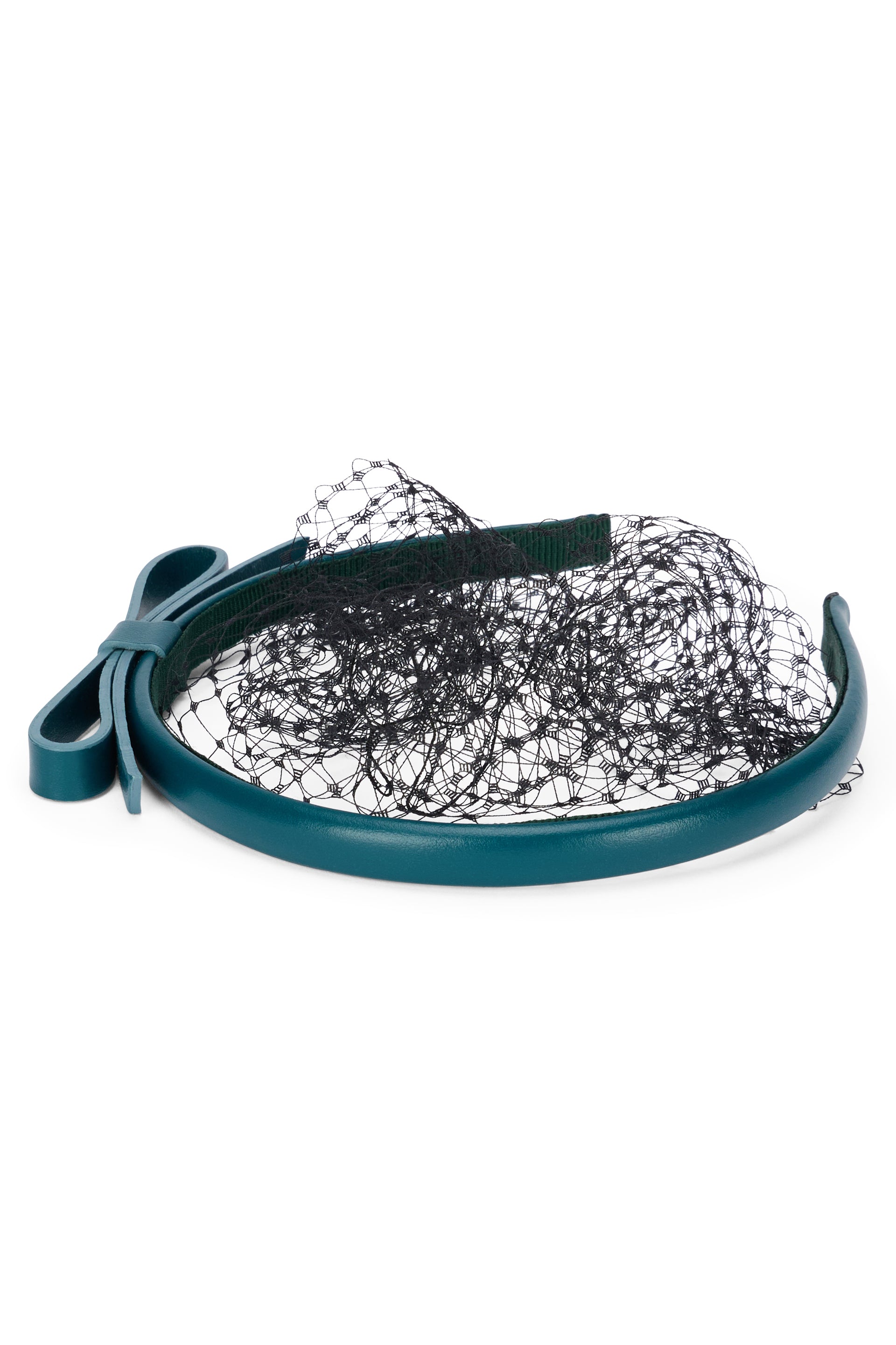 Blue hairband with elegant and sophisticated design.