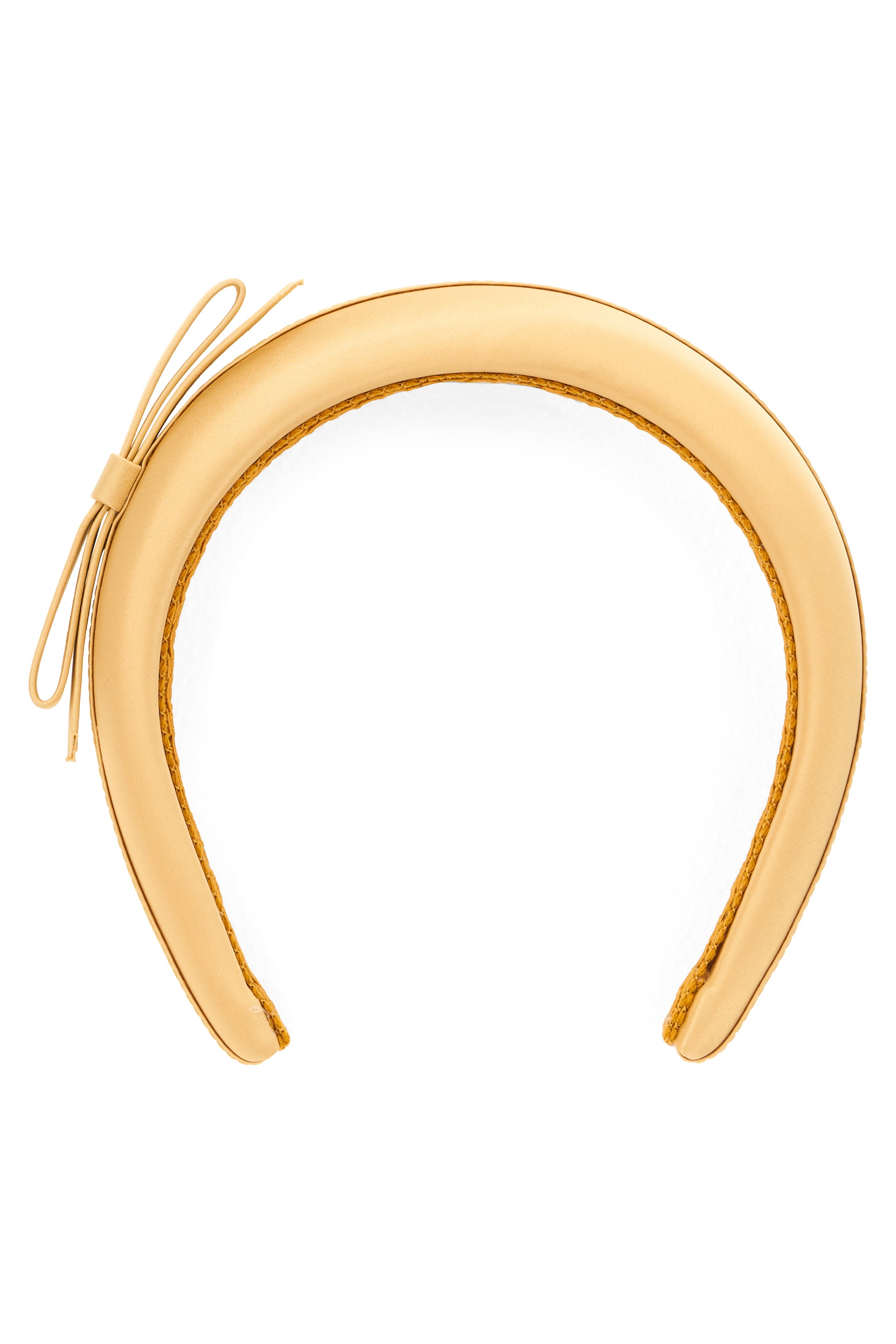 Yellow hairband with elegant and versatile design.