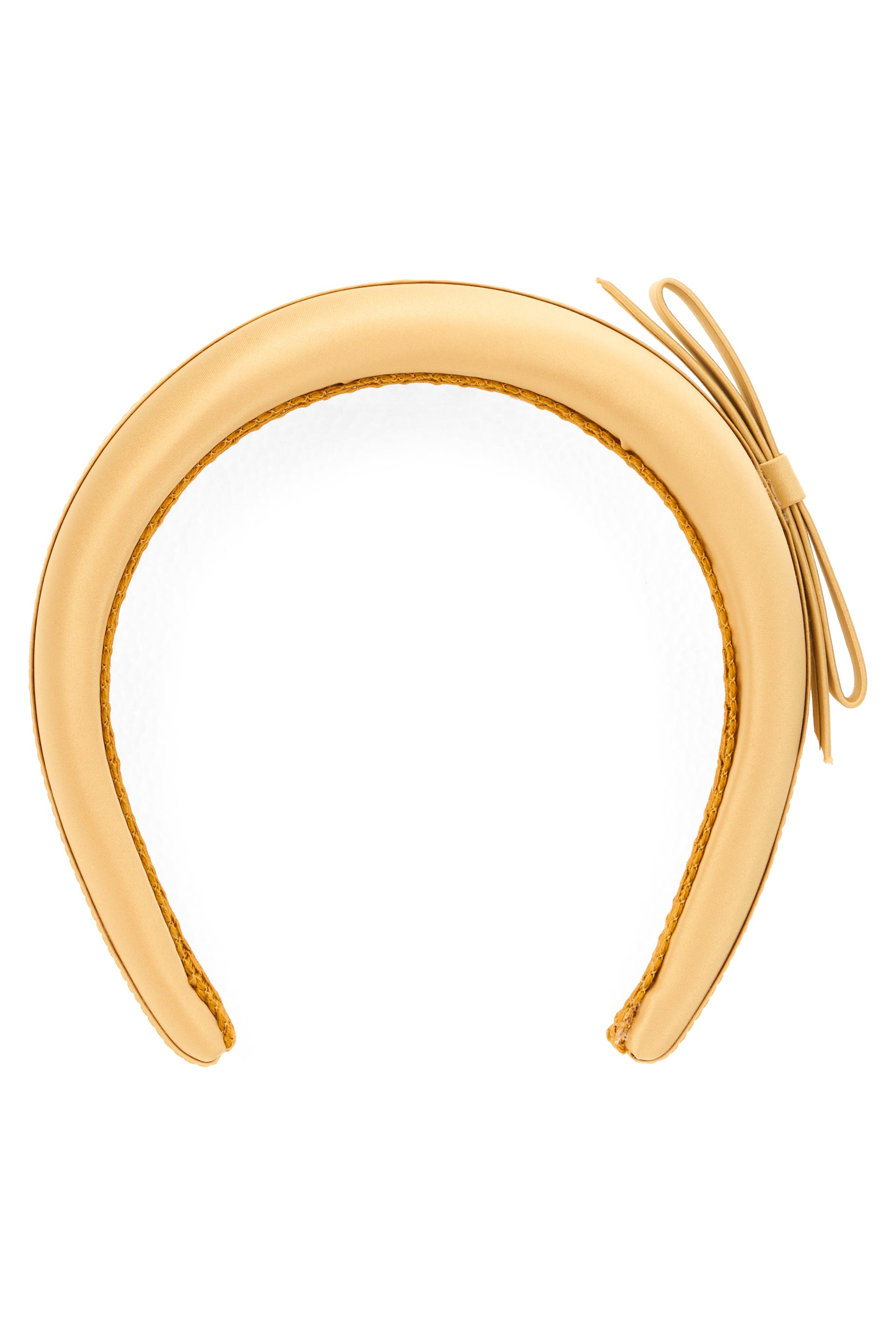 Yellow hairband with elegant and versatile design.