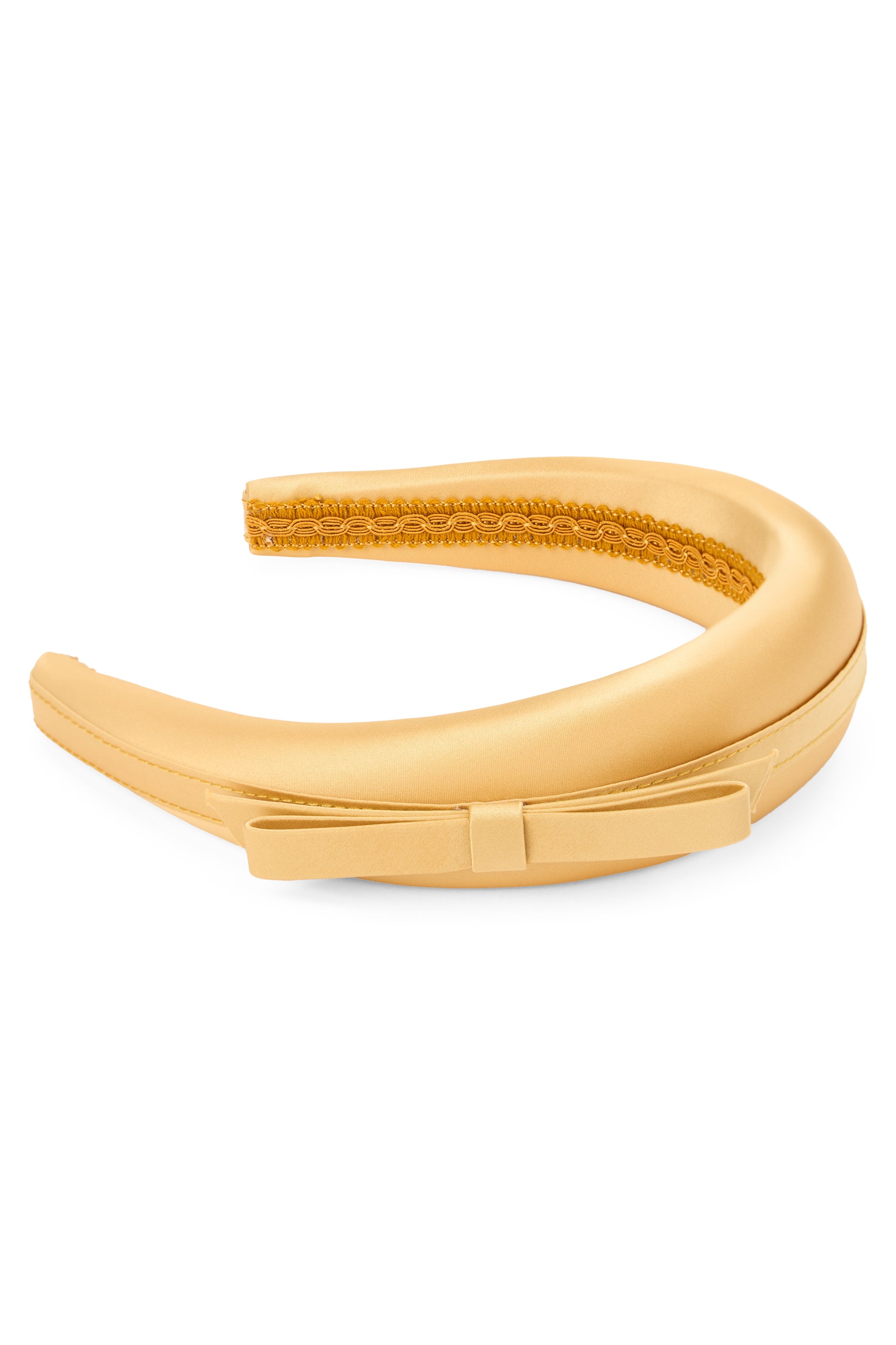 Yellow hairband with elegant and versatile design.