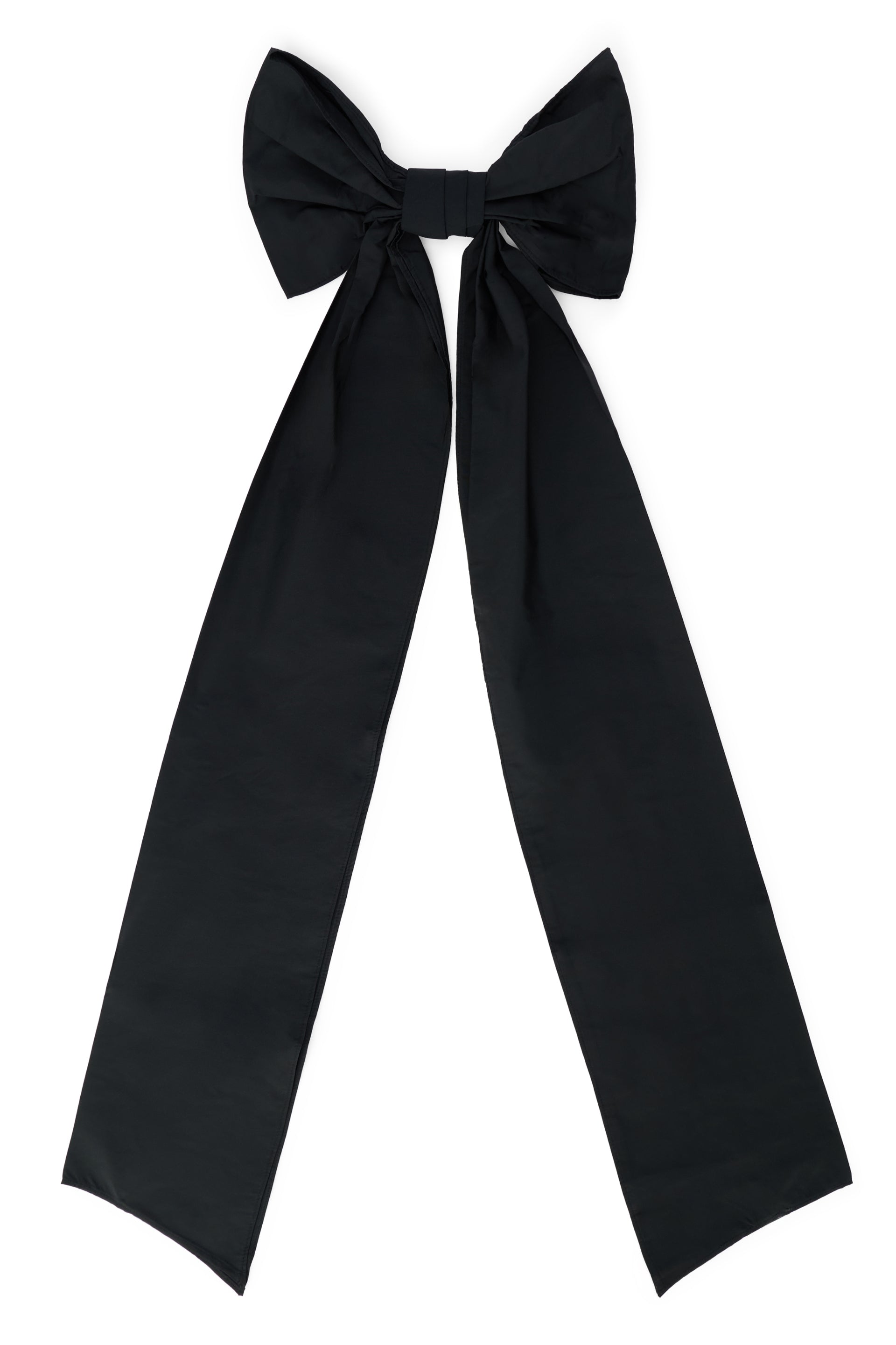 Elegant hair clip in the shape of a black bow, elegant and versatile.