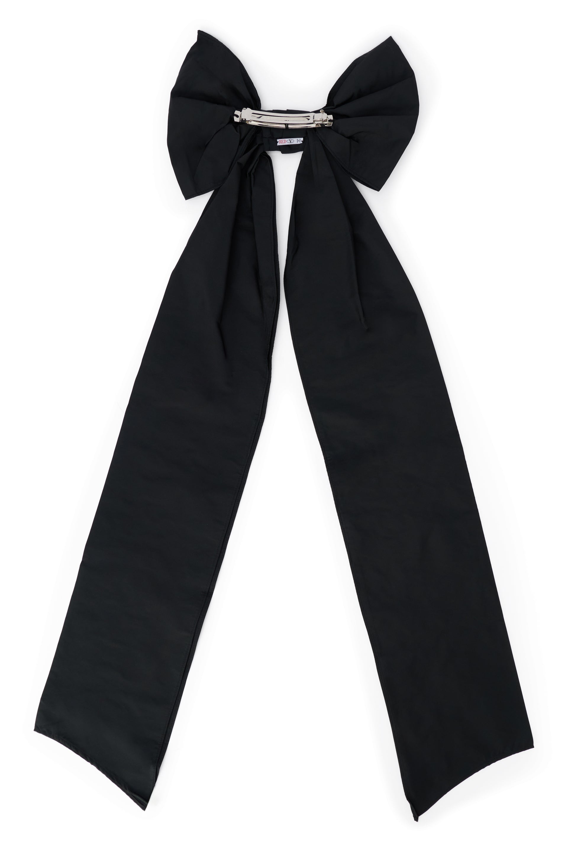 Elegant hair clip in the shape of a black bow, elegant and versatile.