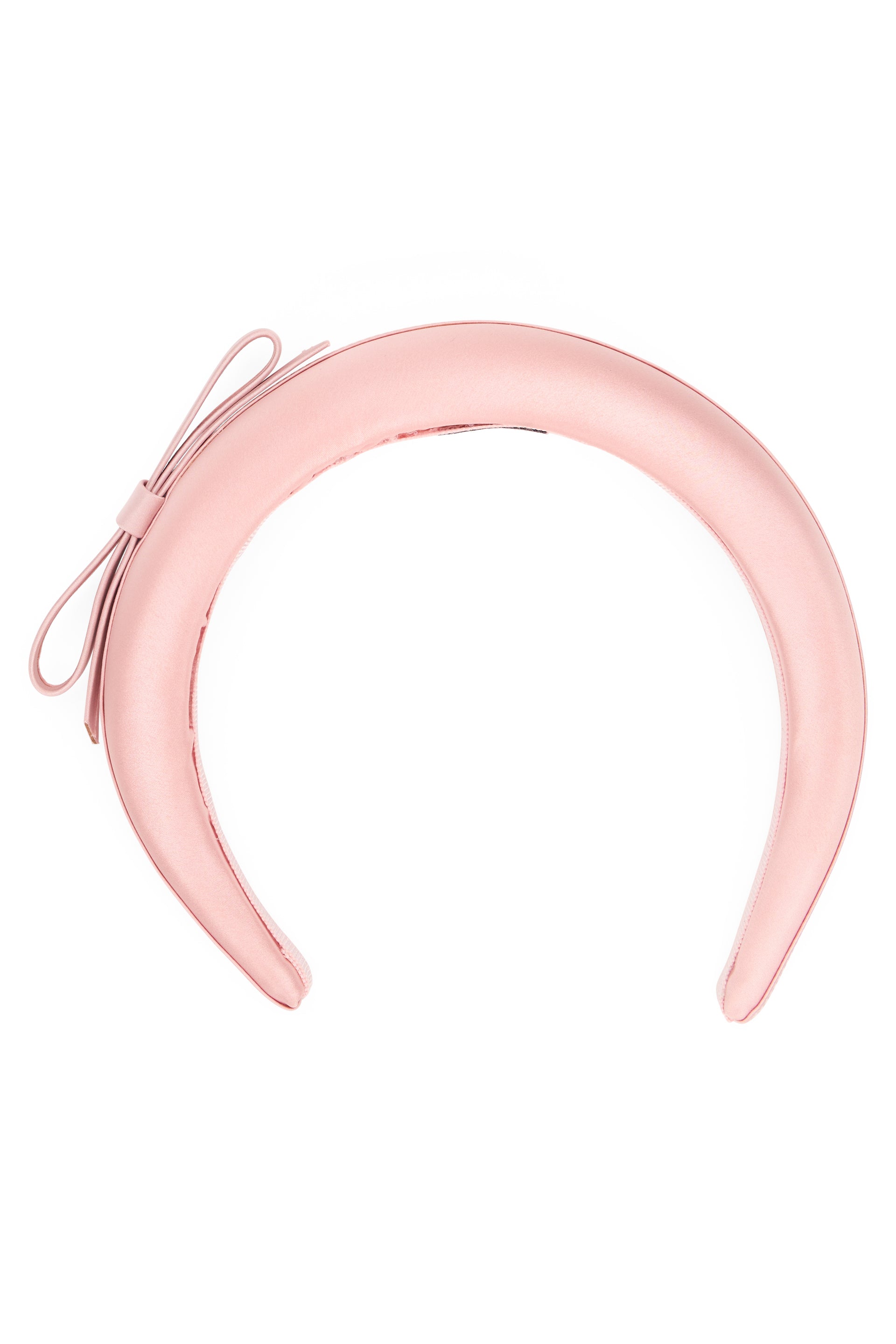 Elegant headband for pink hair with bow for hair.