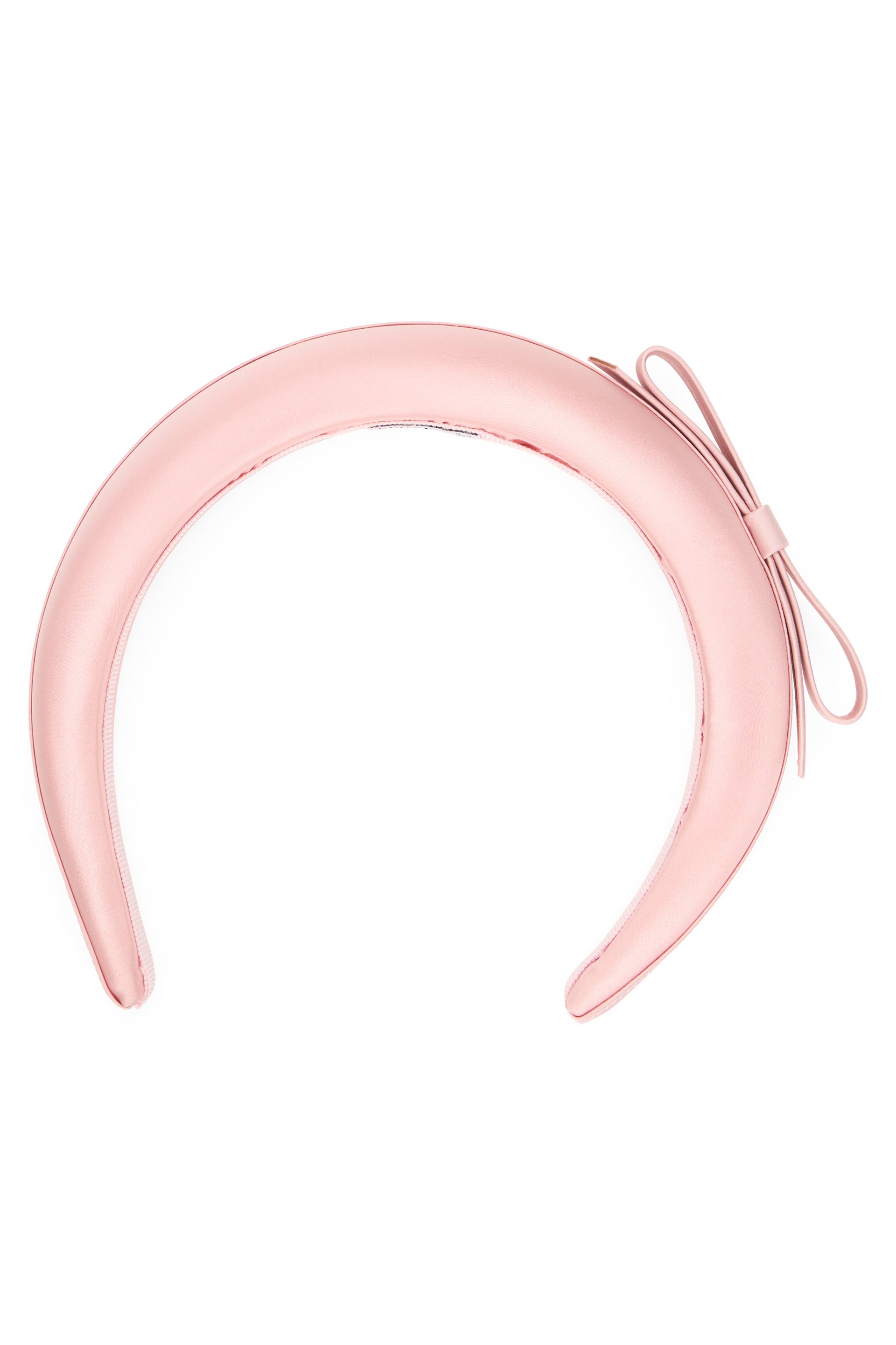 Elegant headband for pink hair with bow for hair.