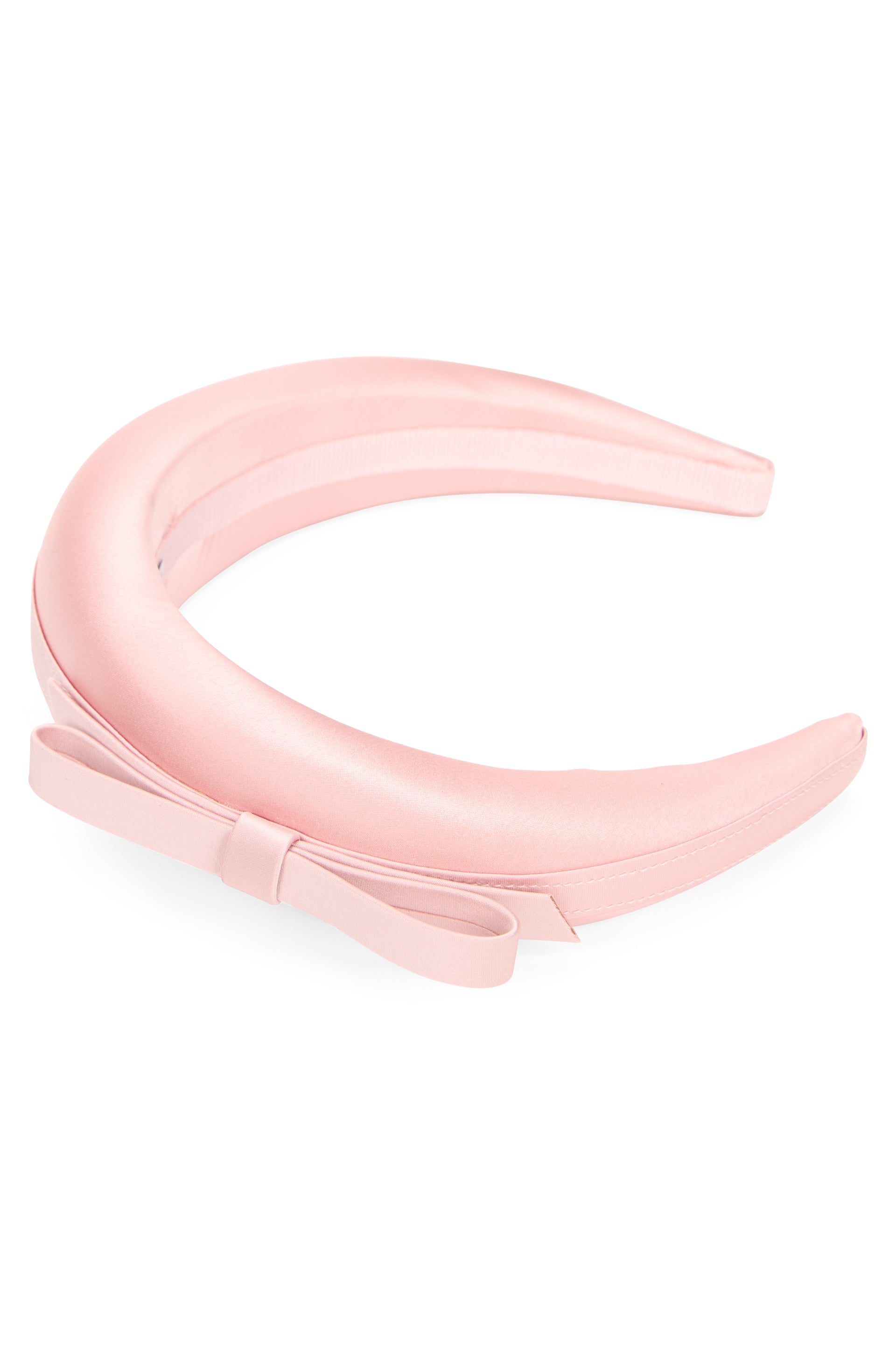 Elegant headband for pink hair with bow for hair.