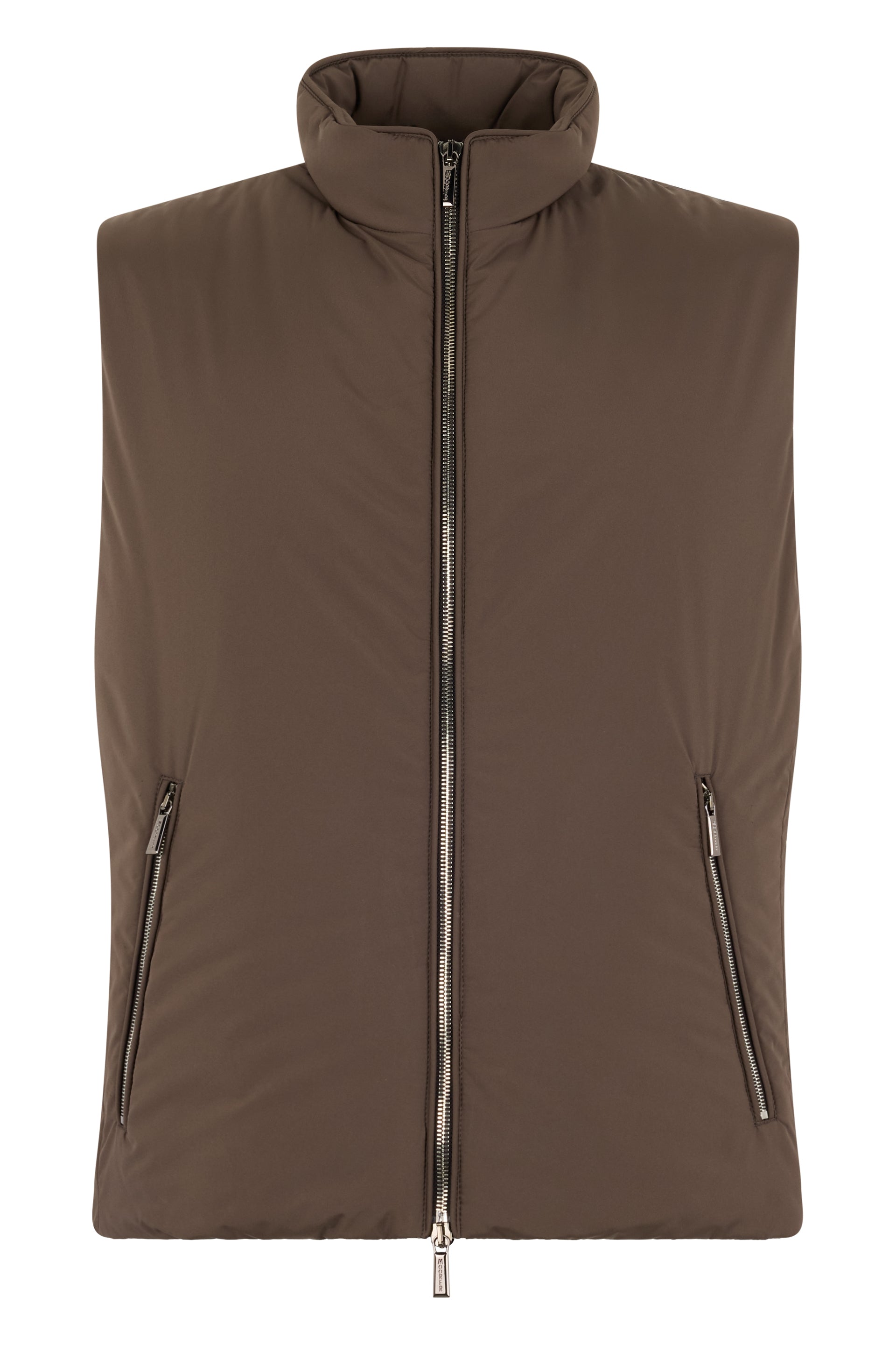 Sleeveless jacket in lightweight fabric