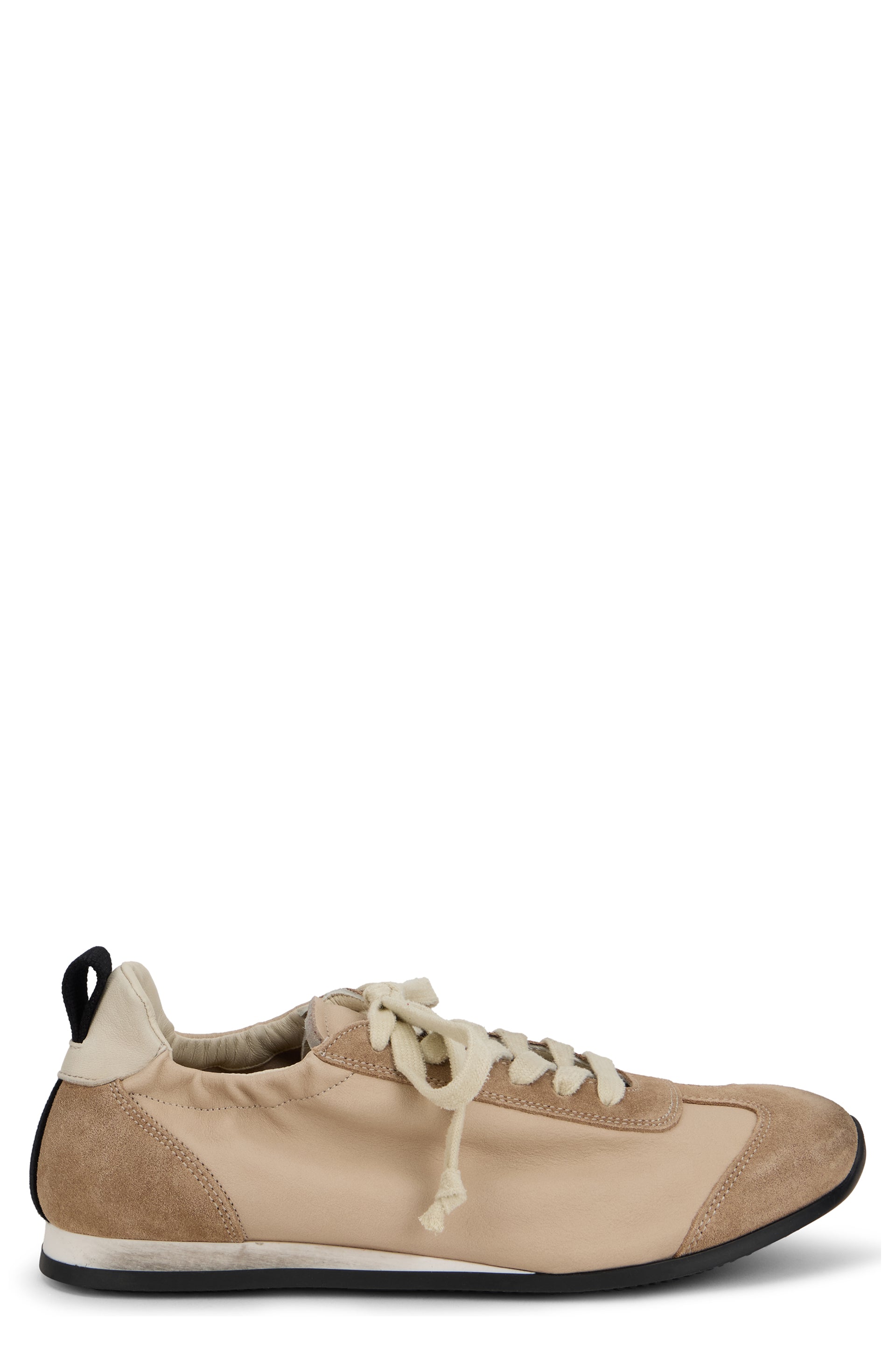 Leather baseball sneakers