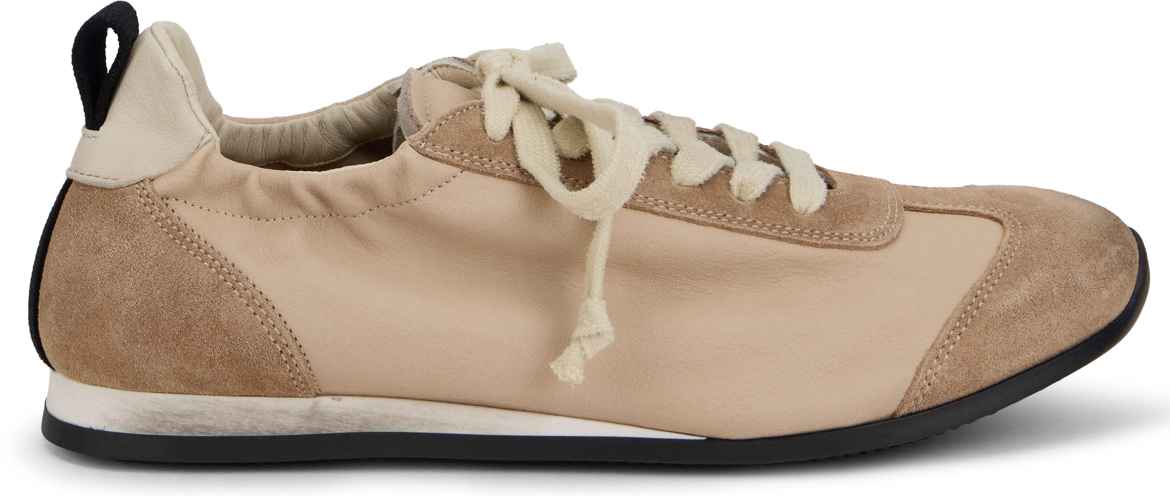 Leather baseball sneakers