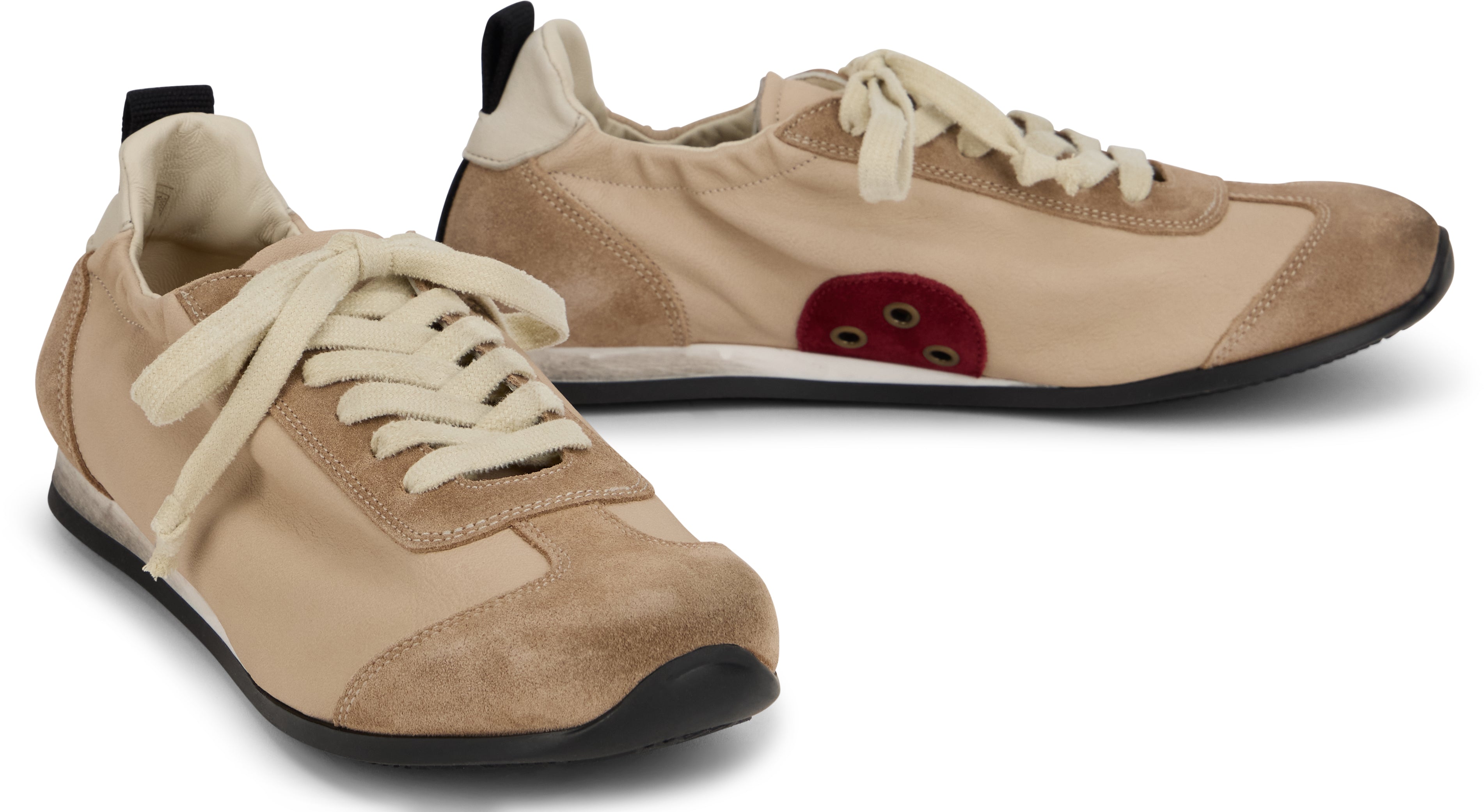 Leather baseball sneakers