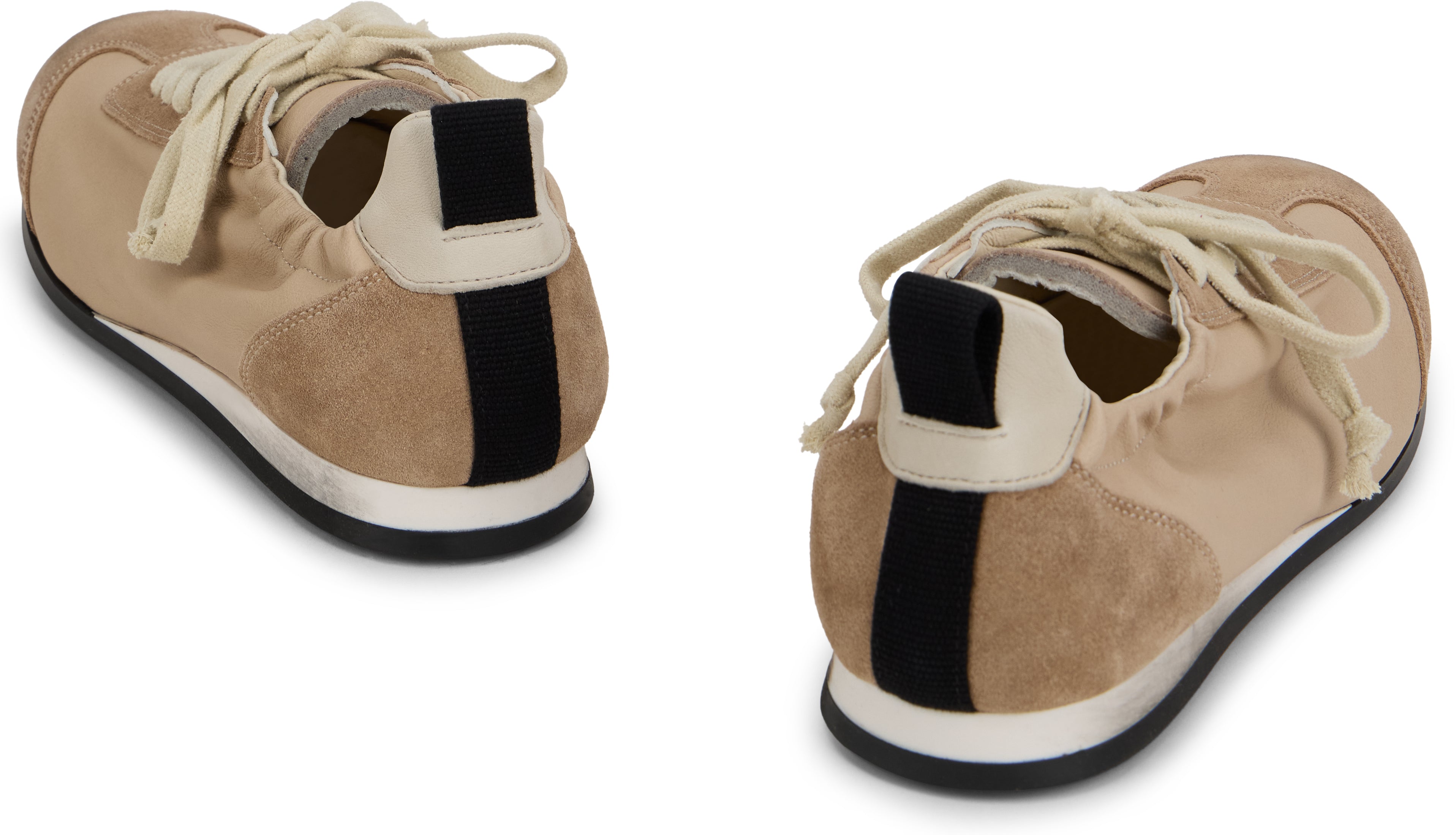 Leather baseball sneakers