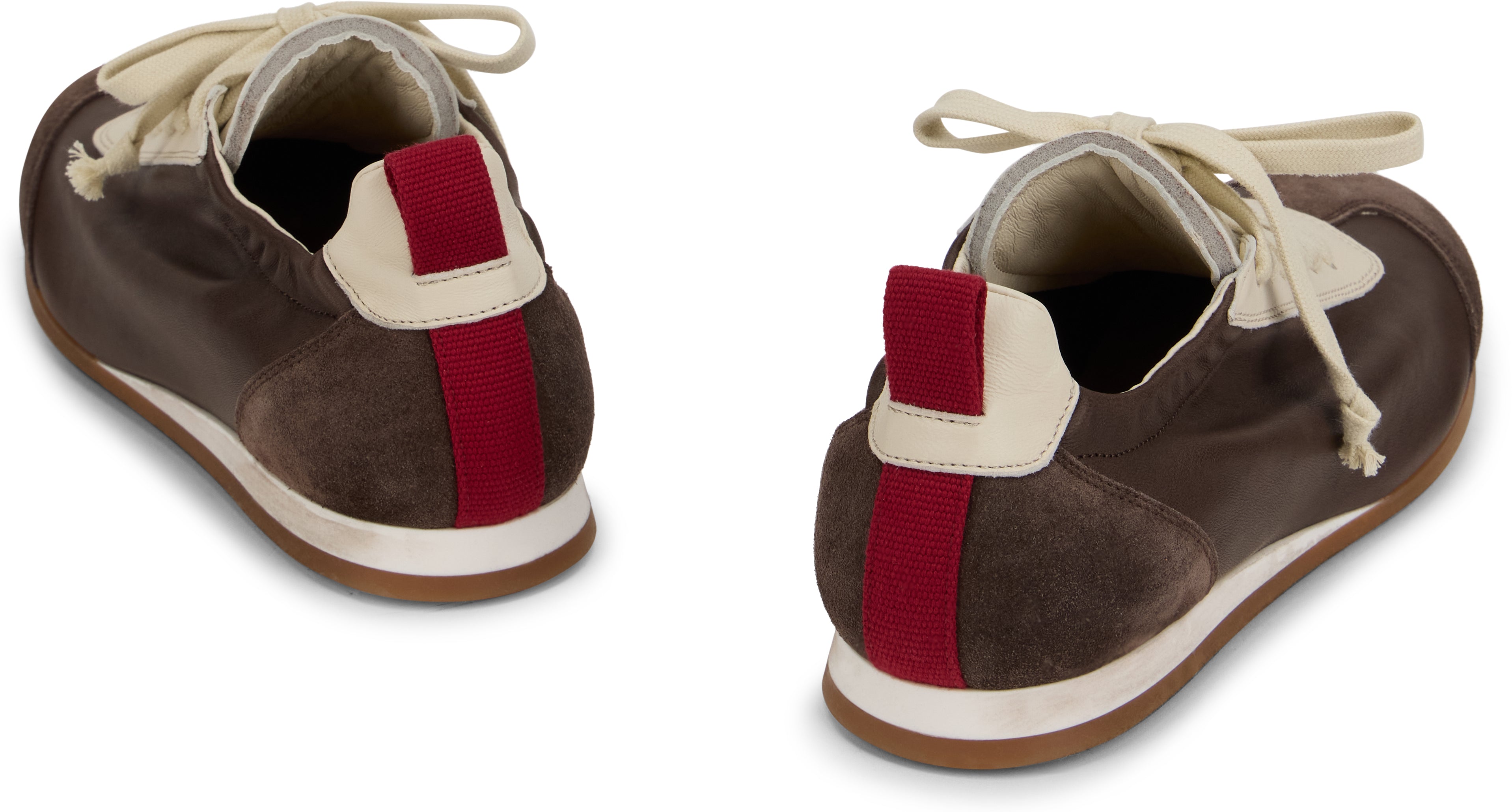 Baseball sneakers in leather