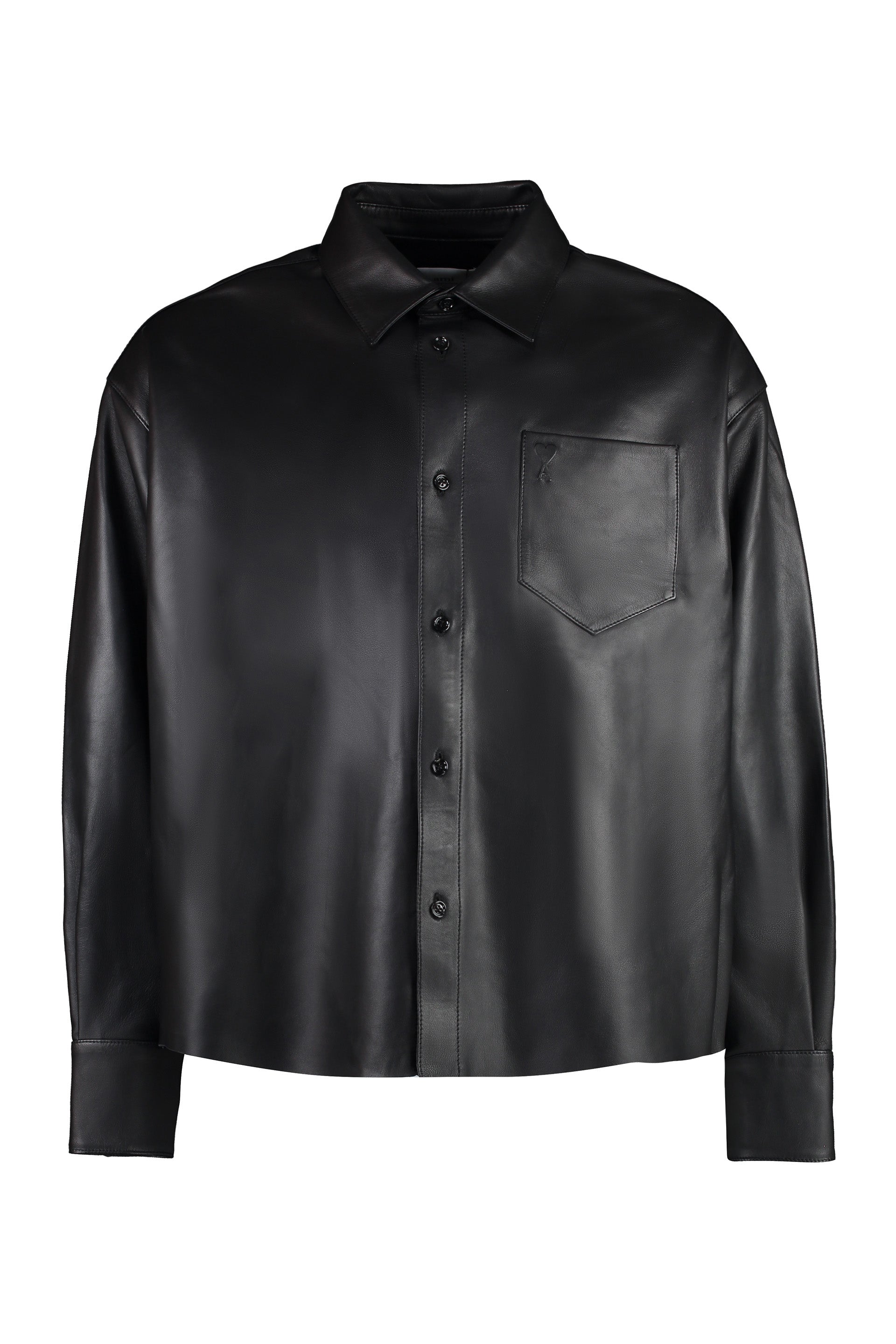 Leather overshirt