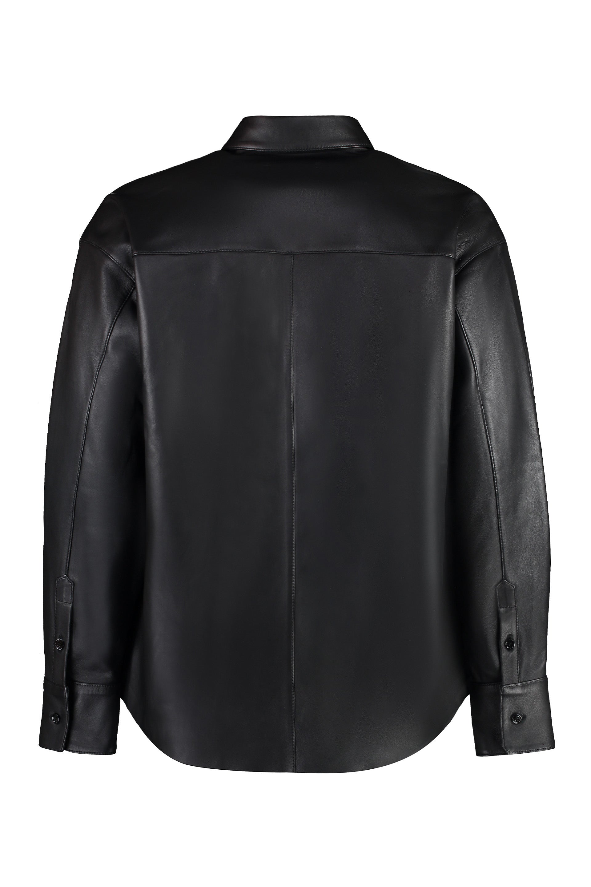 Leather overshirt