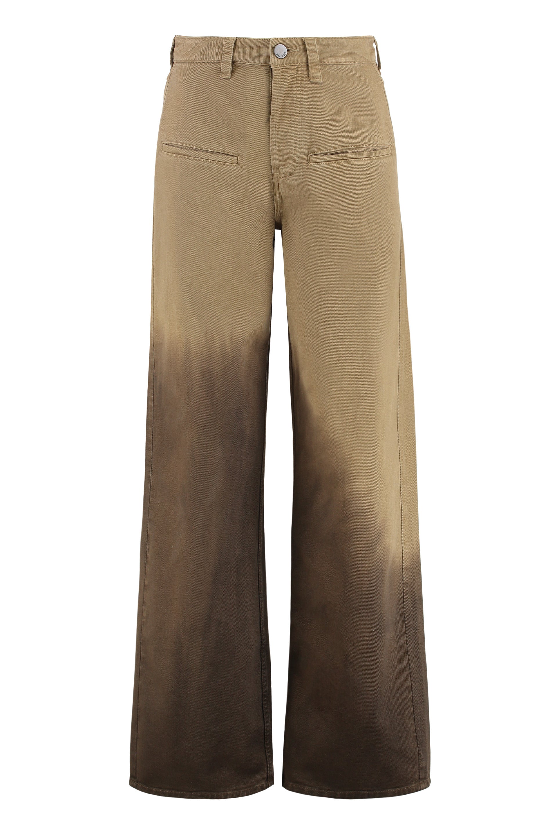 Wide high-waisted trousers