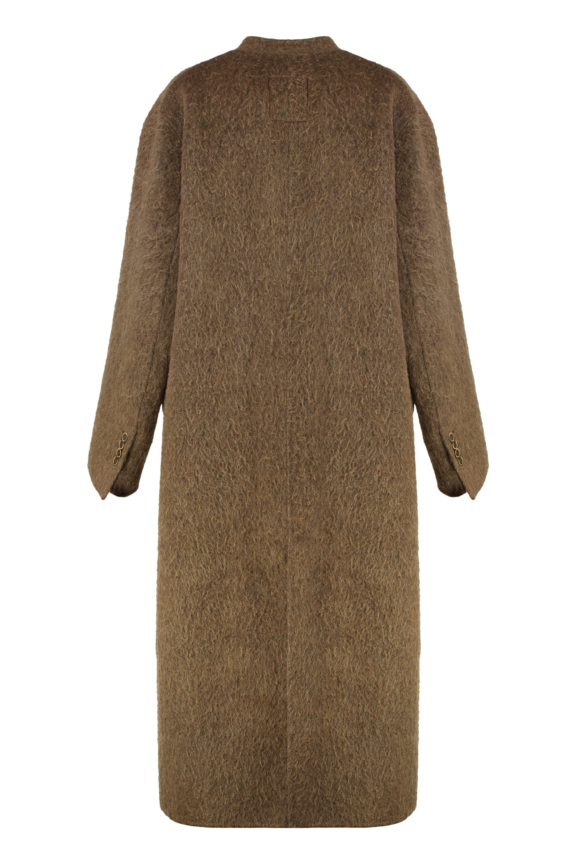 Long coat in mixed wool