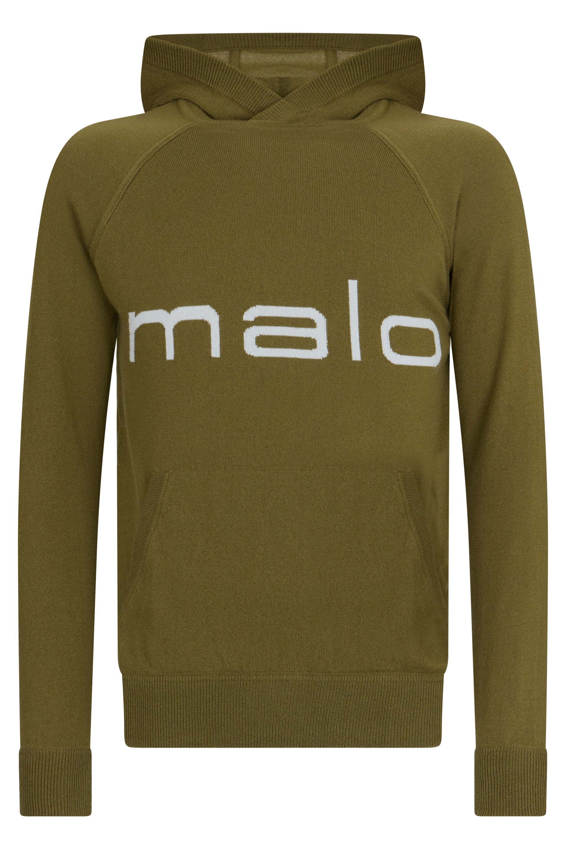 Green hoodie, made of soft and comfortable fabric, characterized by a large central logo that gives a modern and distinctive look.