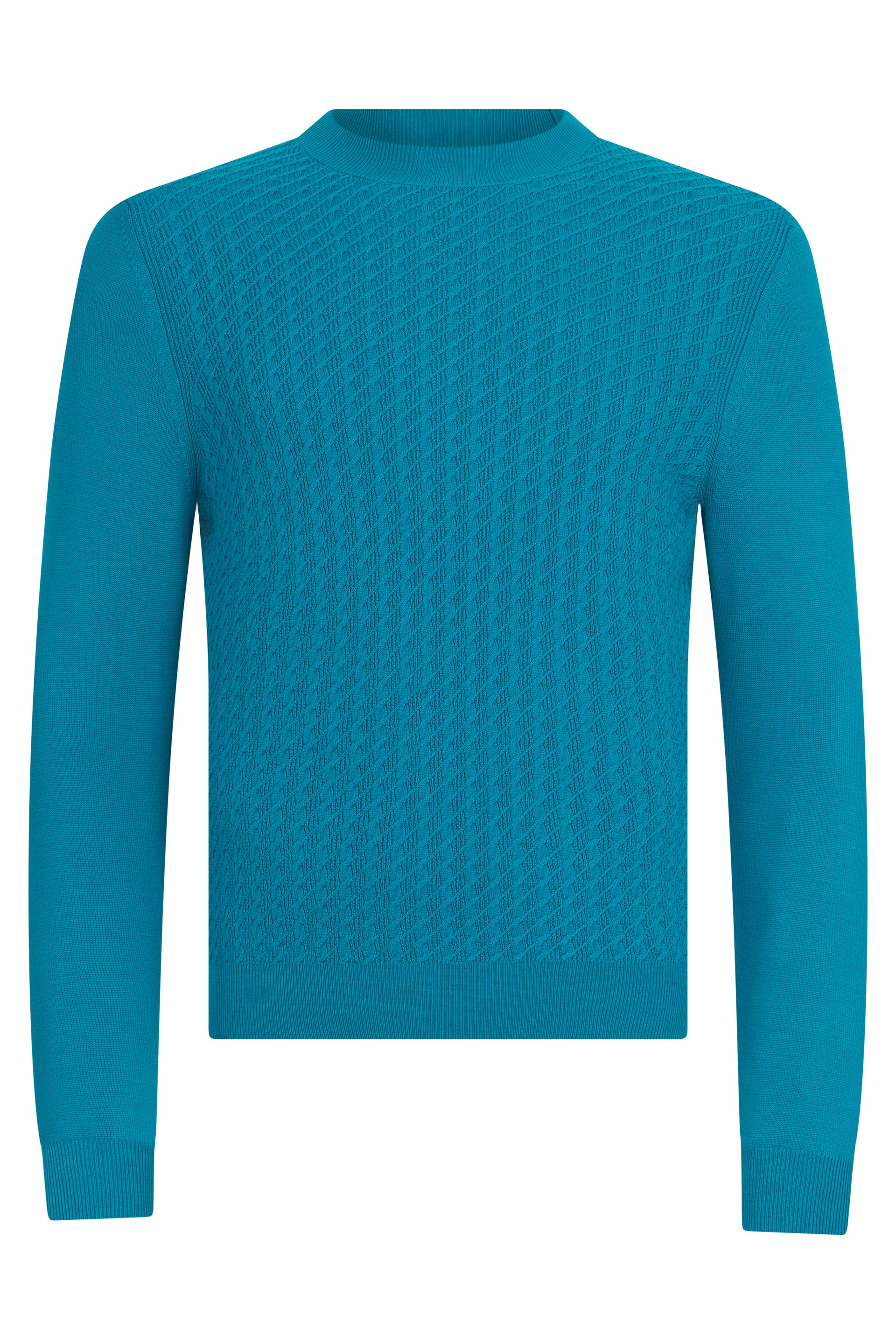 Intense blue sweater long sleeves, casual style