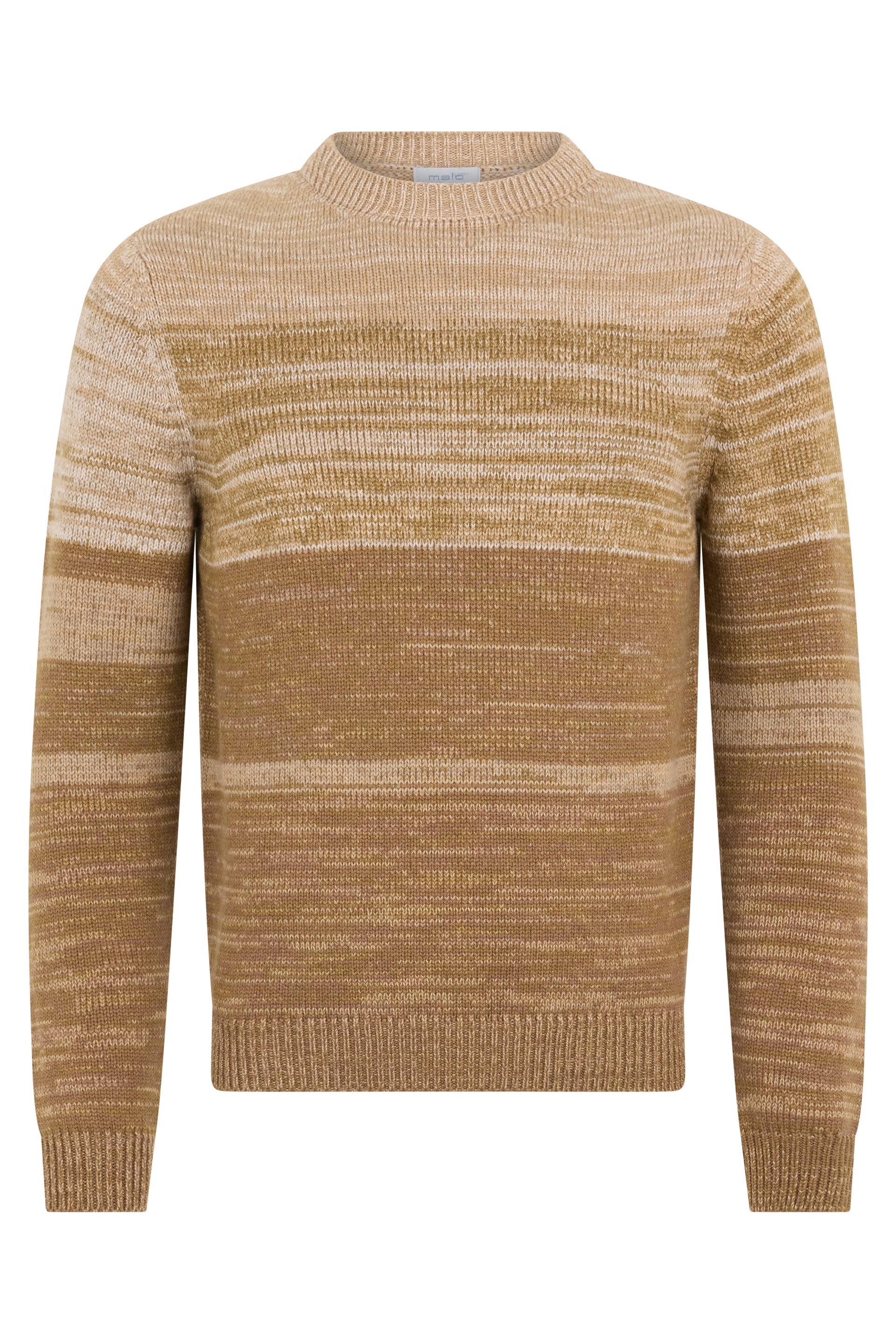 Striped Beige Brown Casual Sweater