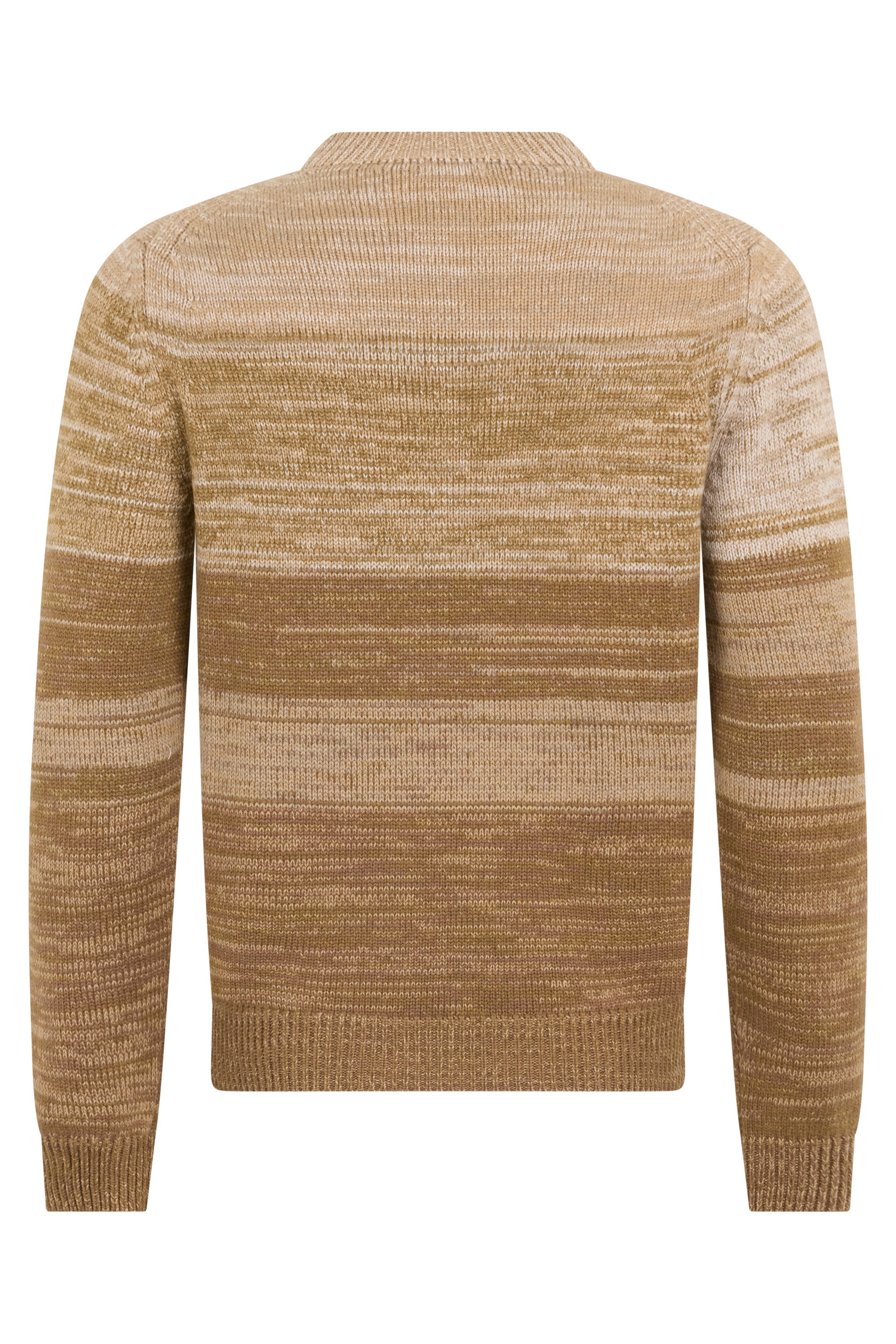 Striped Beige Brown Casual Sweater