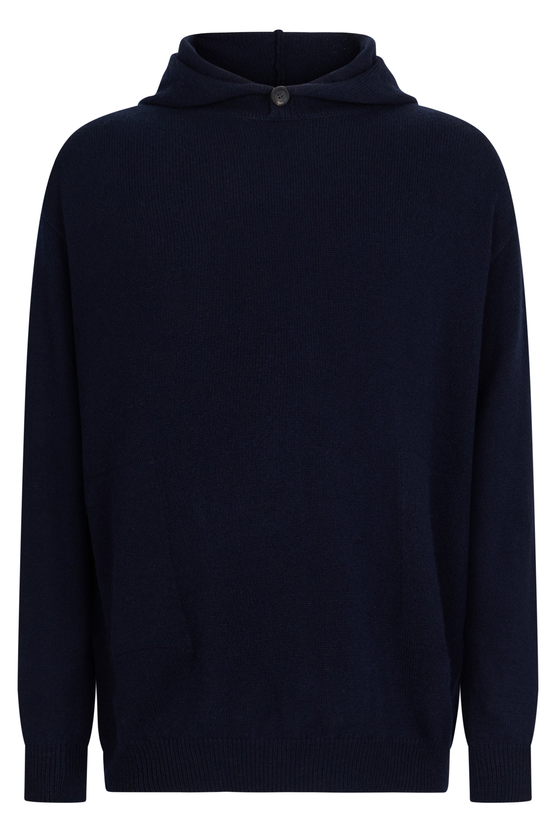 Dark blue hoodie with soft hood