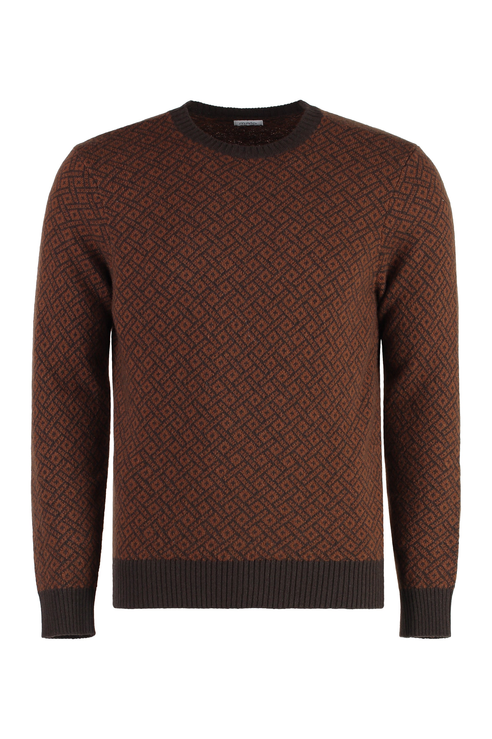 Virgin wool and cashmere pullover