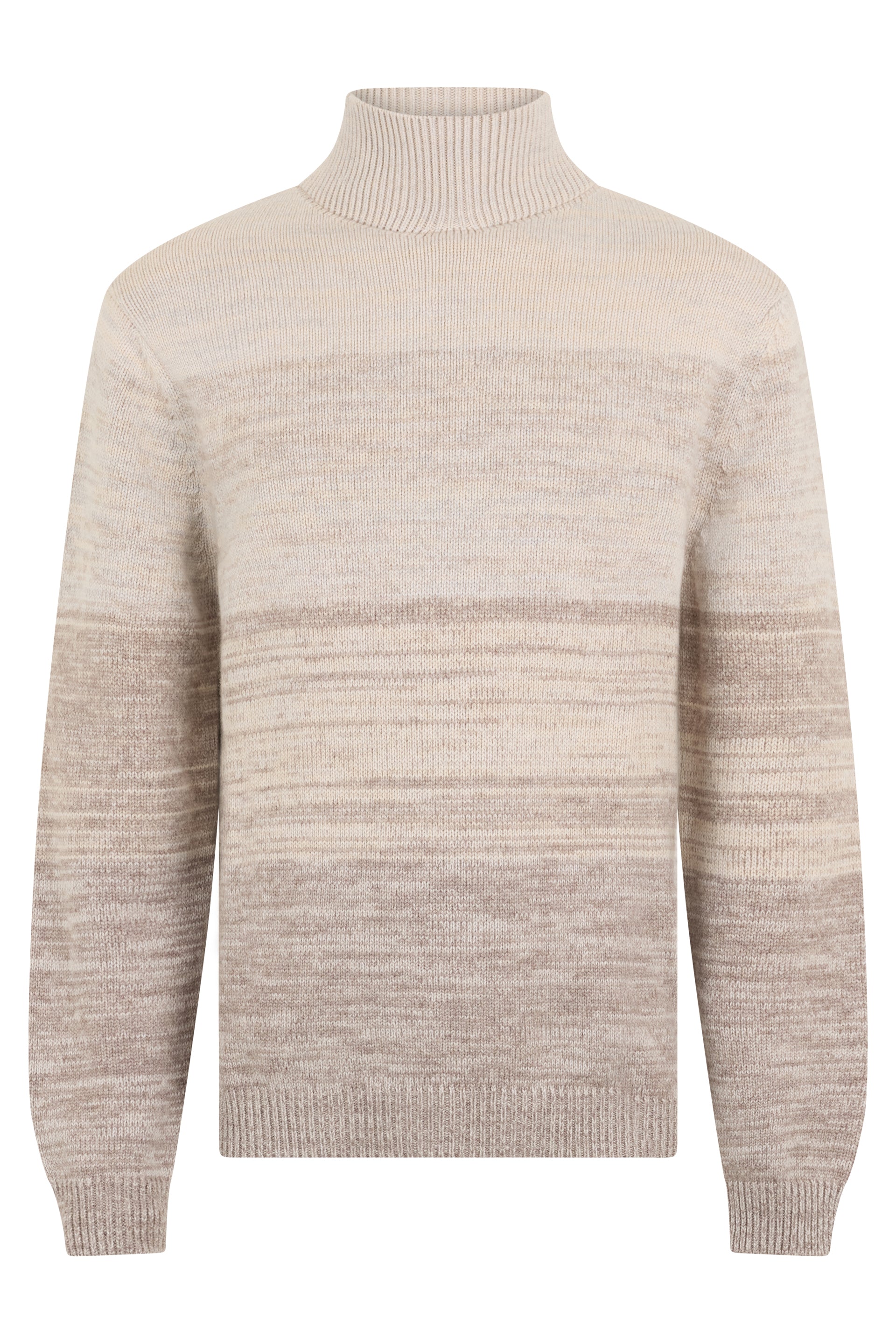 Elegant Neutral Striped Crewneck Sweater