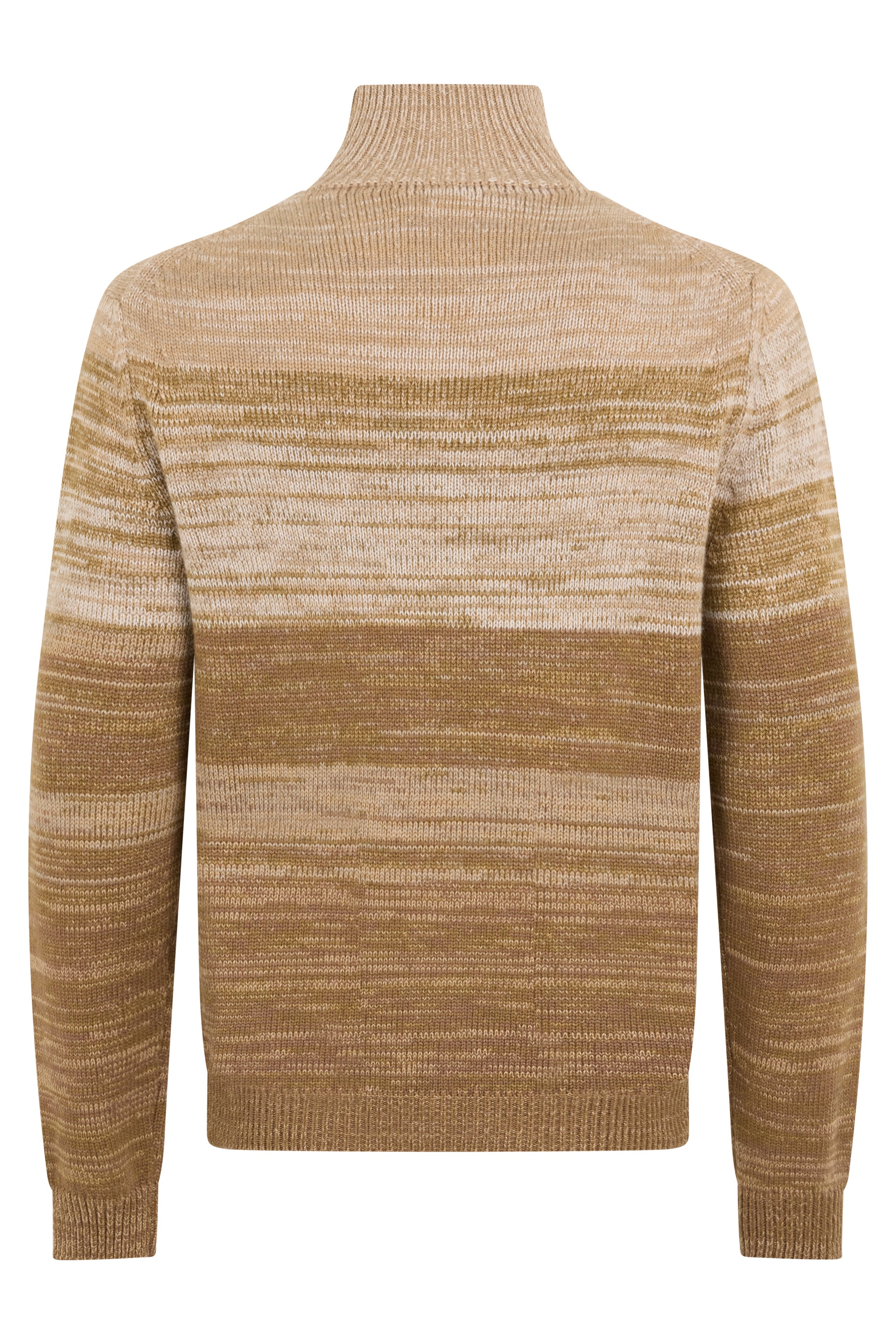 Long Sleeve Striped Sweater Beige Brown