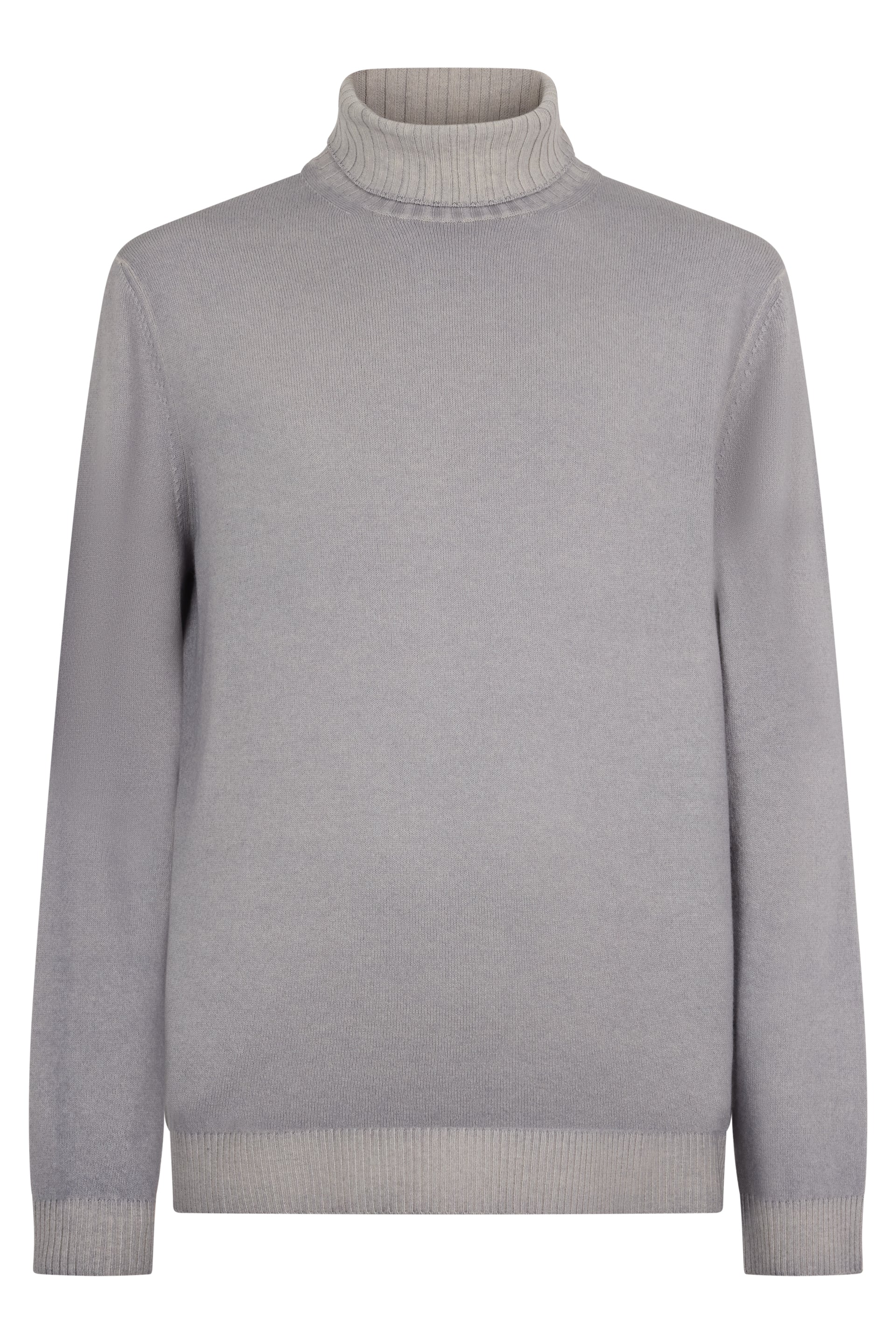 Gray versatile sweater with high collar