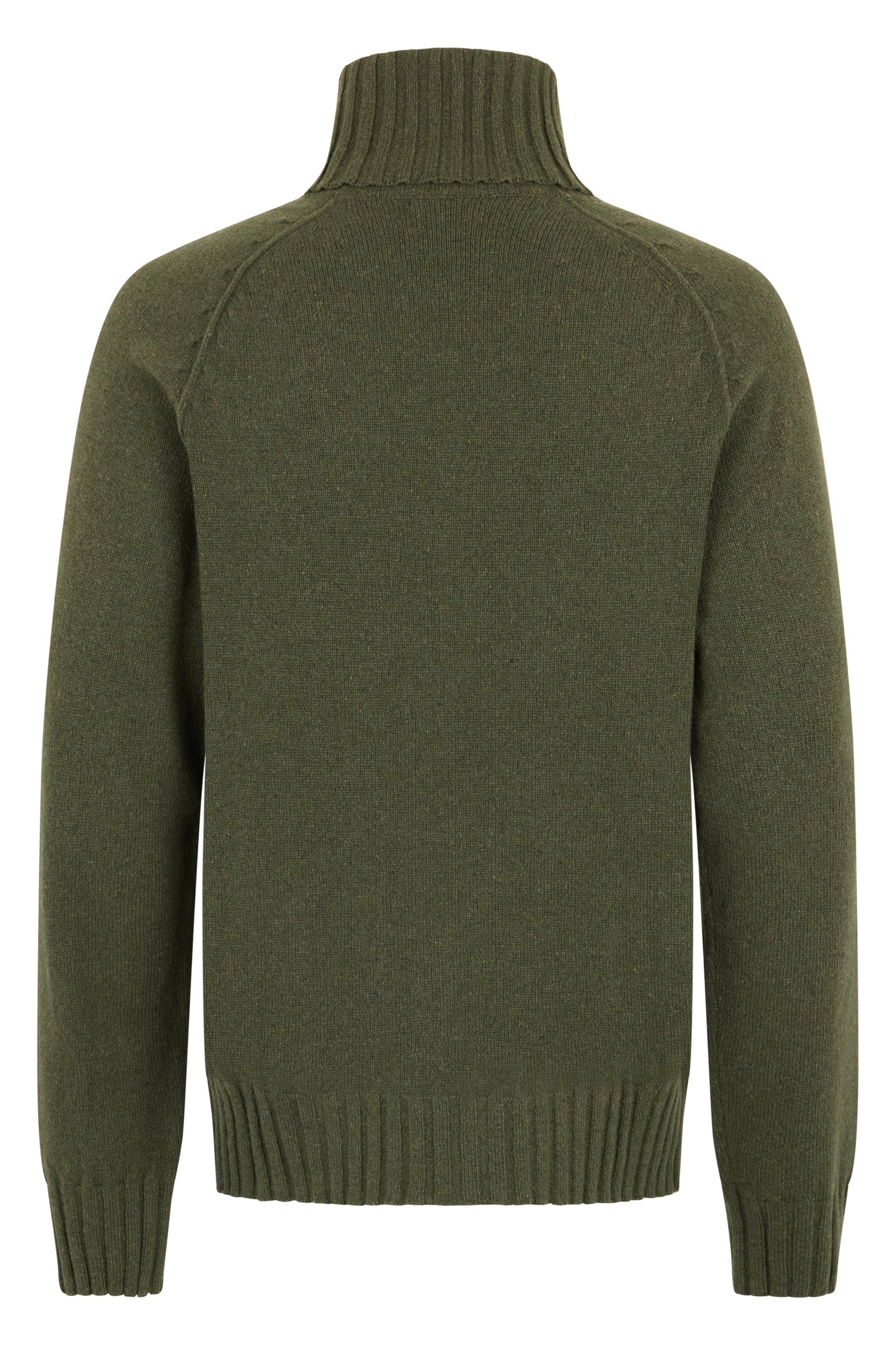 Olive Green Pullover with High Neck Elegant