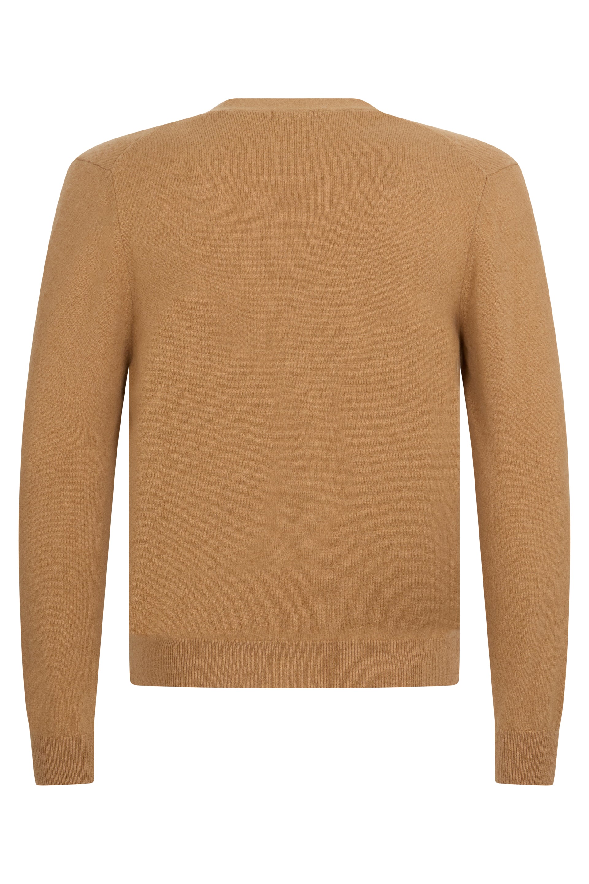 Classic beige cardigan with buttons and long sleeves