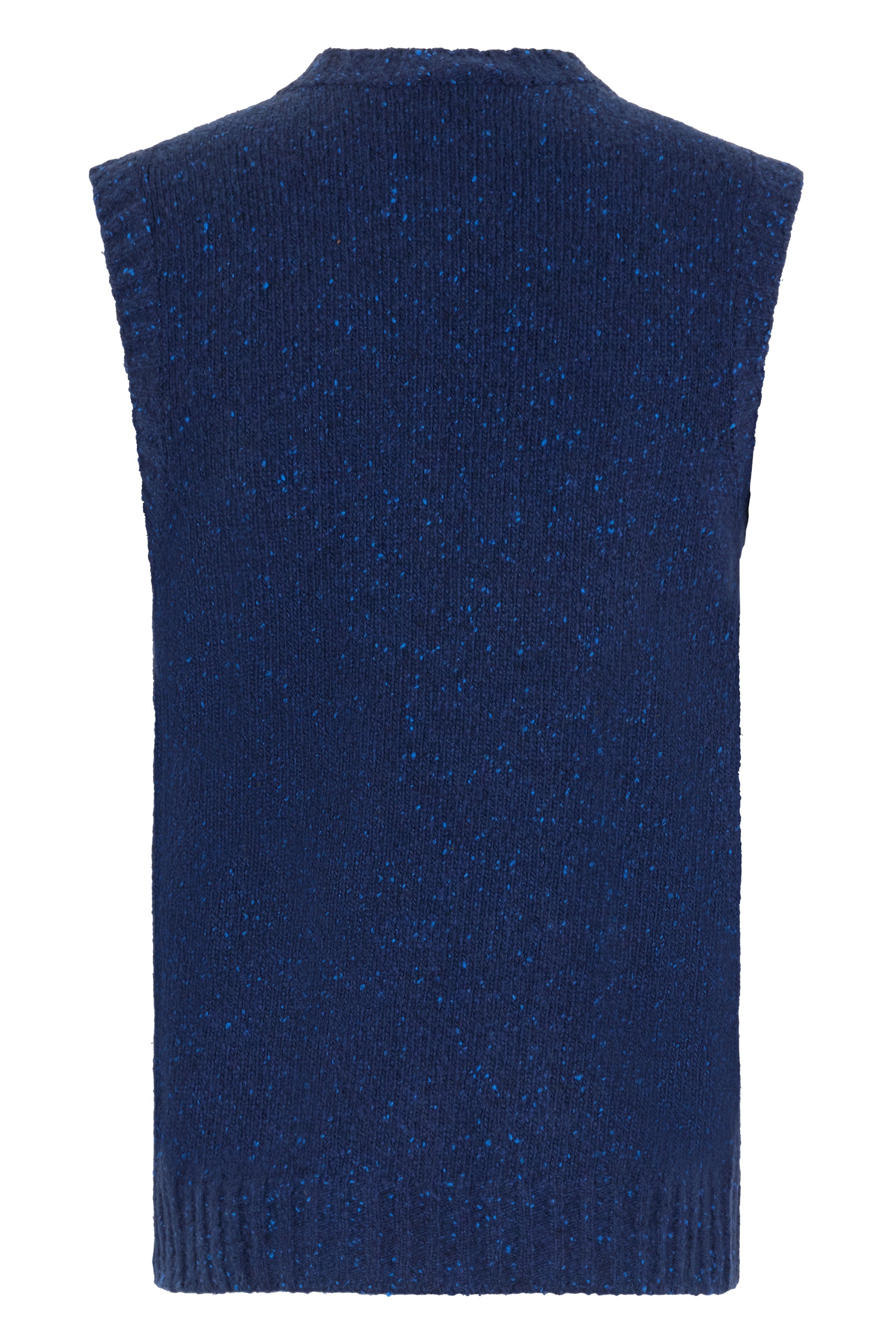 Elegant dark blue sleeveless sweater for any occasion
