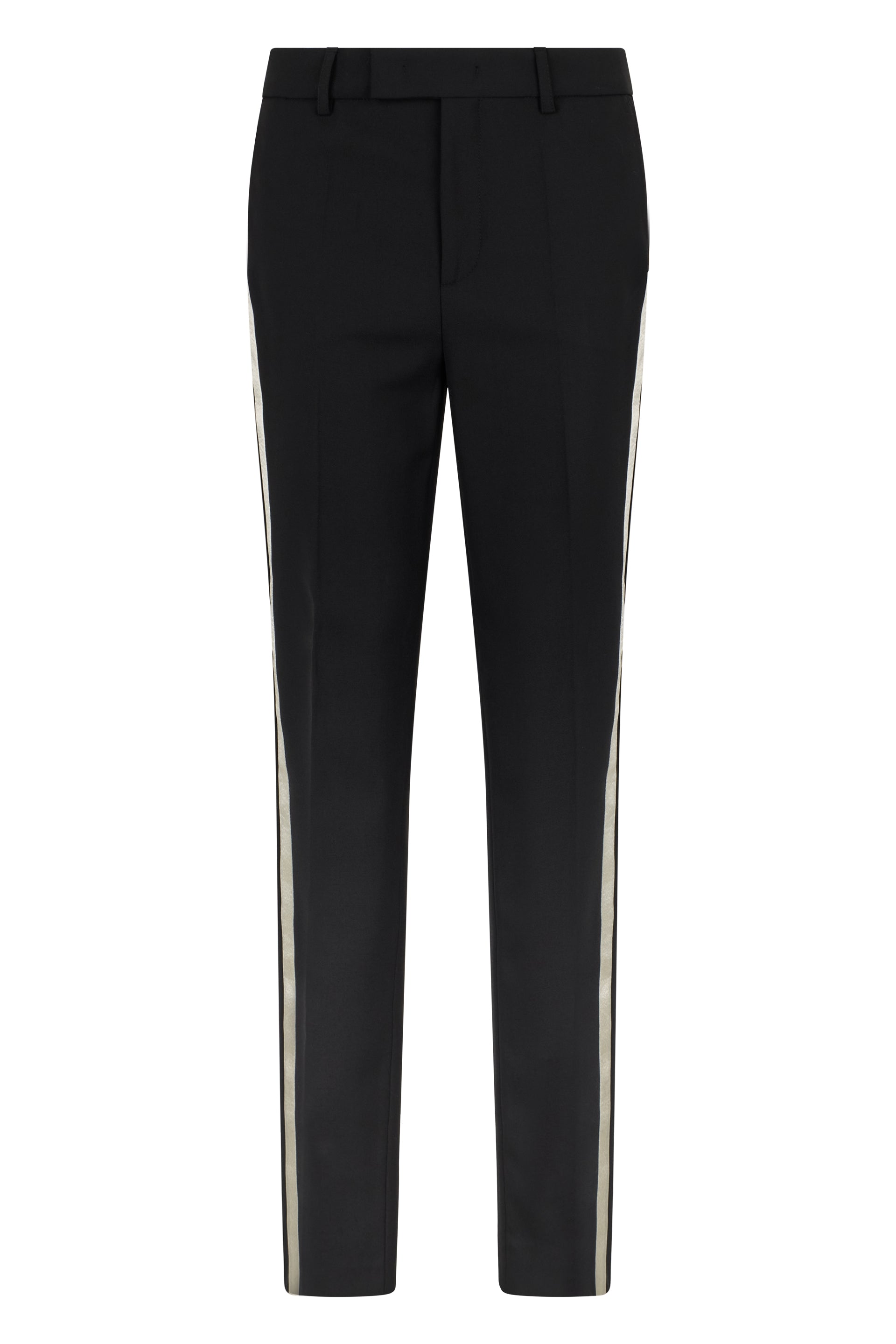 Black elegant trousers with slim fit.